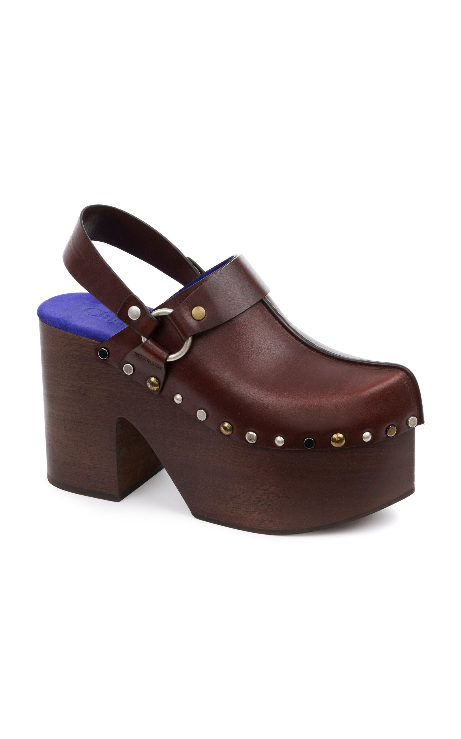Chloé Somber Brown Clogs - Moda Operandi