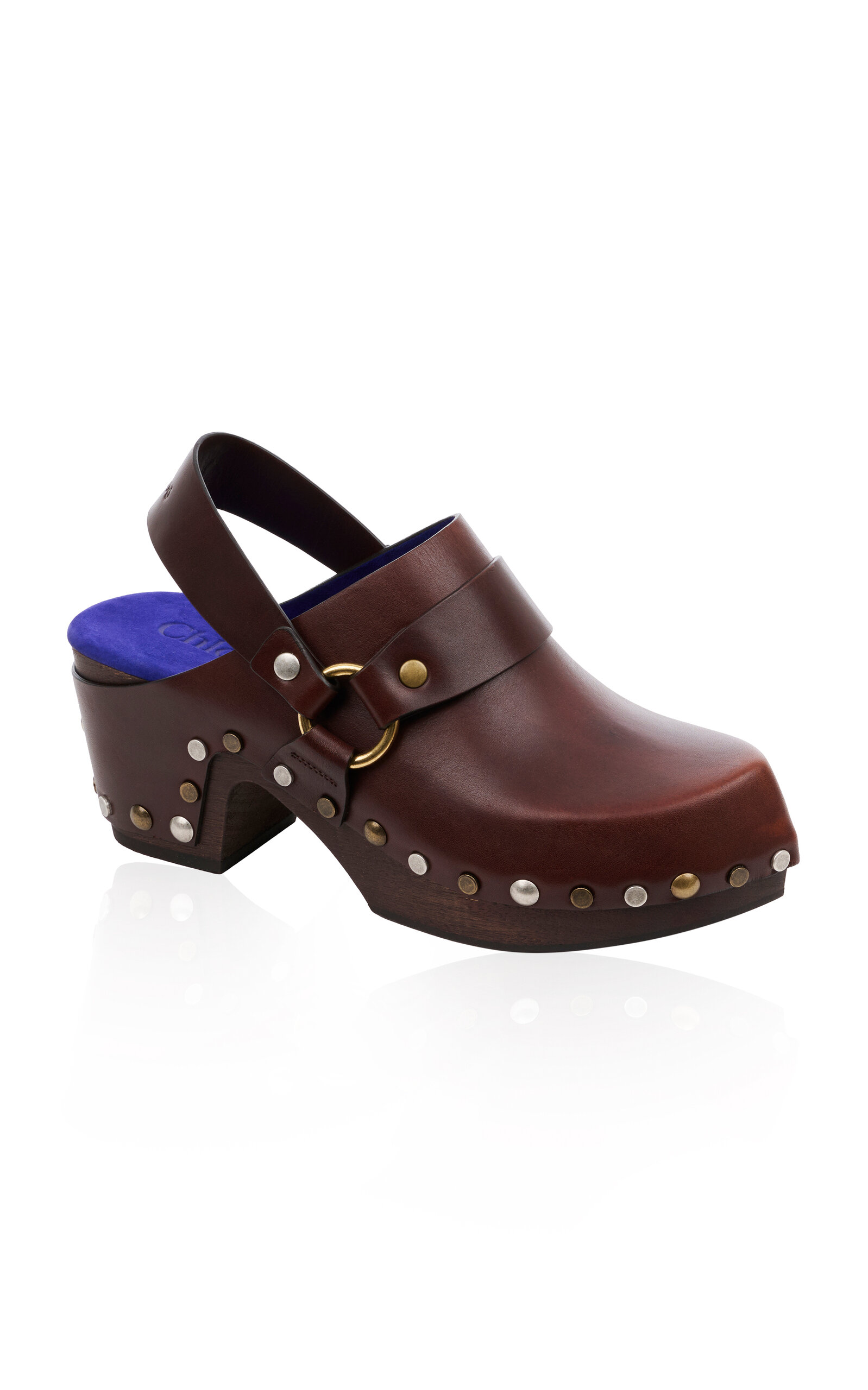 Chloé Jeannette Leather Wedge Clogs - Moda Operandi
