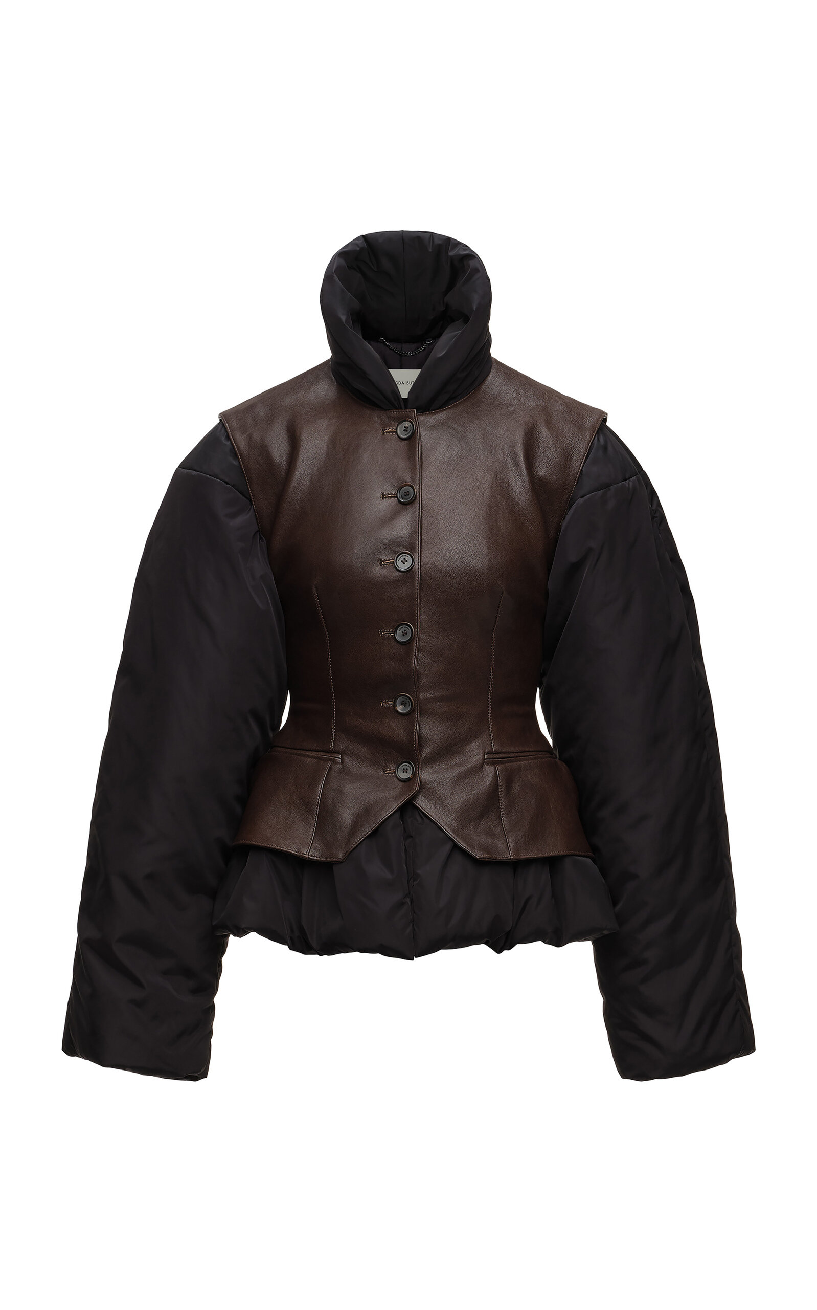 Magda Butrym Leather & Nylon Jacket - Moda Operandi