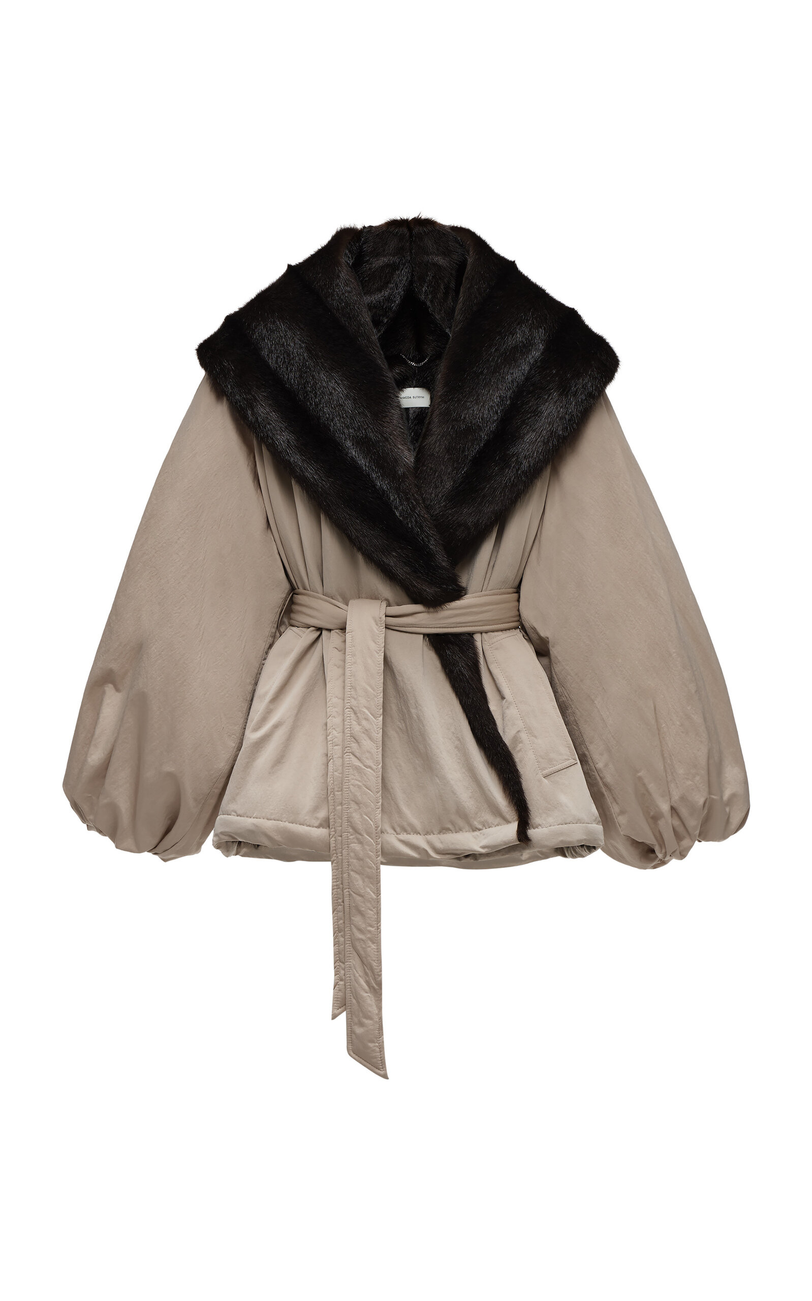 Plush-Trimmed Nylon Puff Jacket