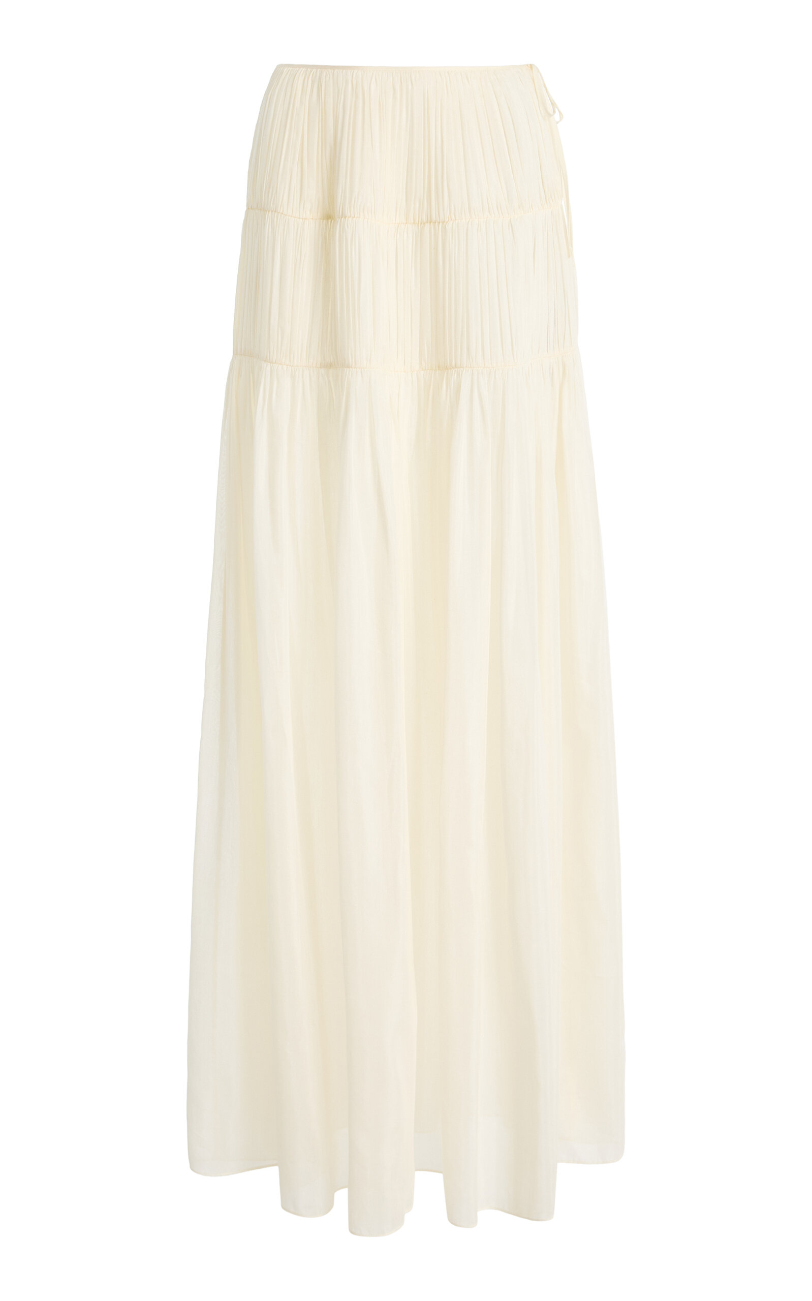 Moré Noir Dani Cotton-Silk Voile Maxi Skirt