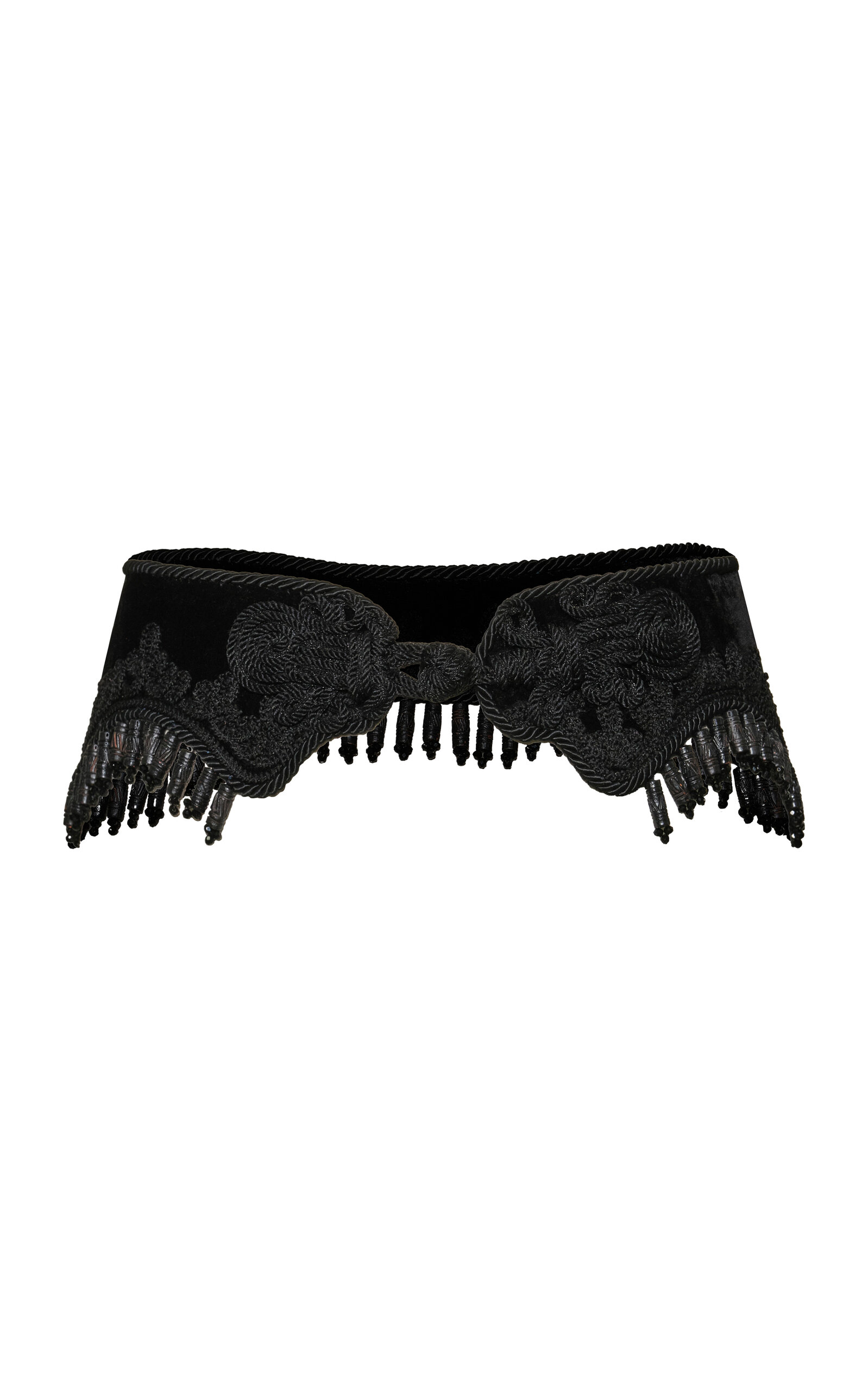 Johanna Ortiz Black Velvet Illusion Belt - Moda Operandi