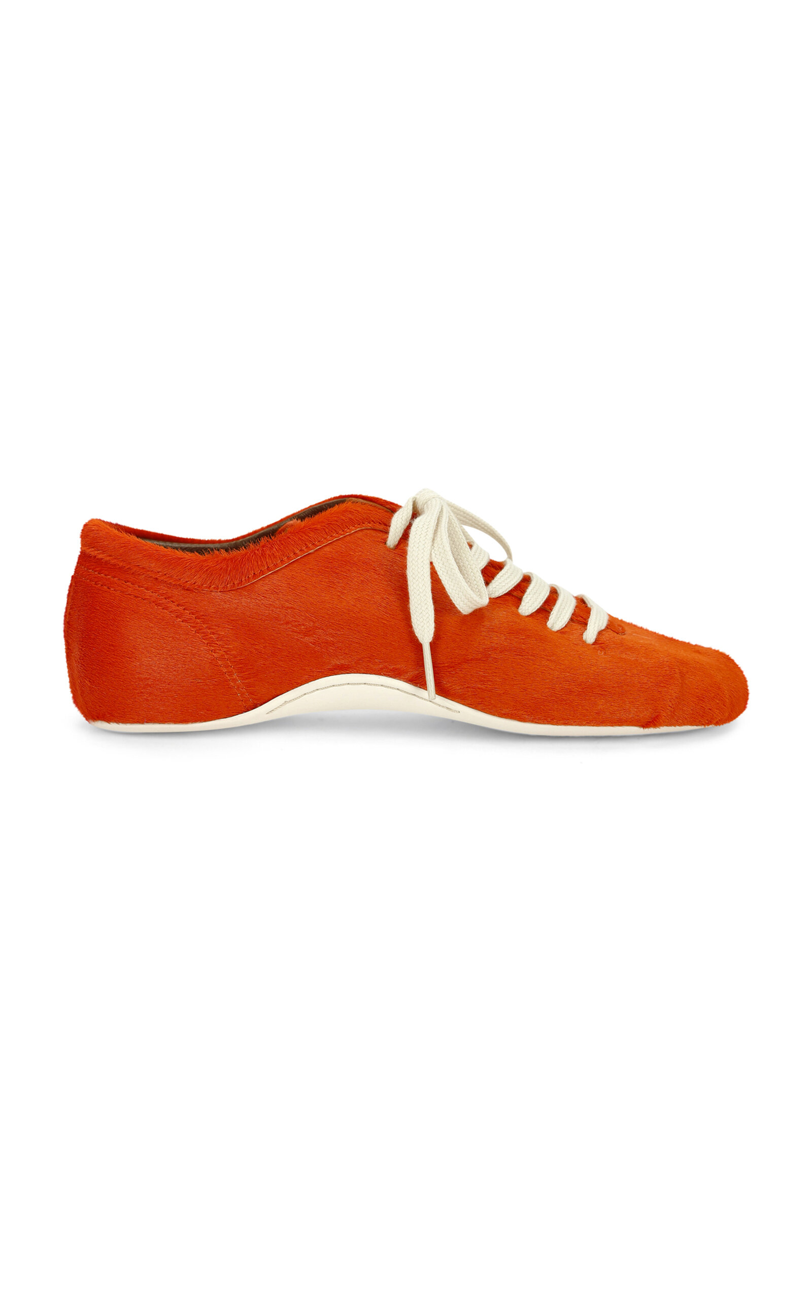 Dries Van Noten - Arched Lace-Up Leather Flats - Red - IT 40 - Moda Operandi