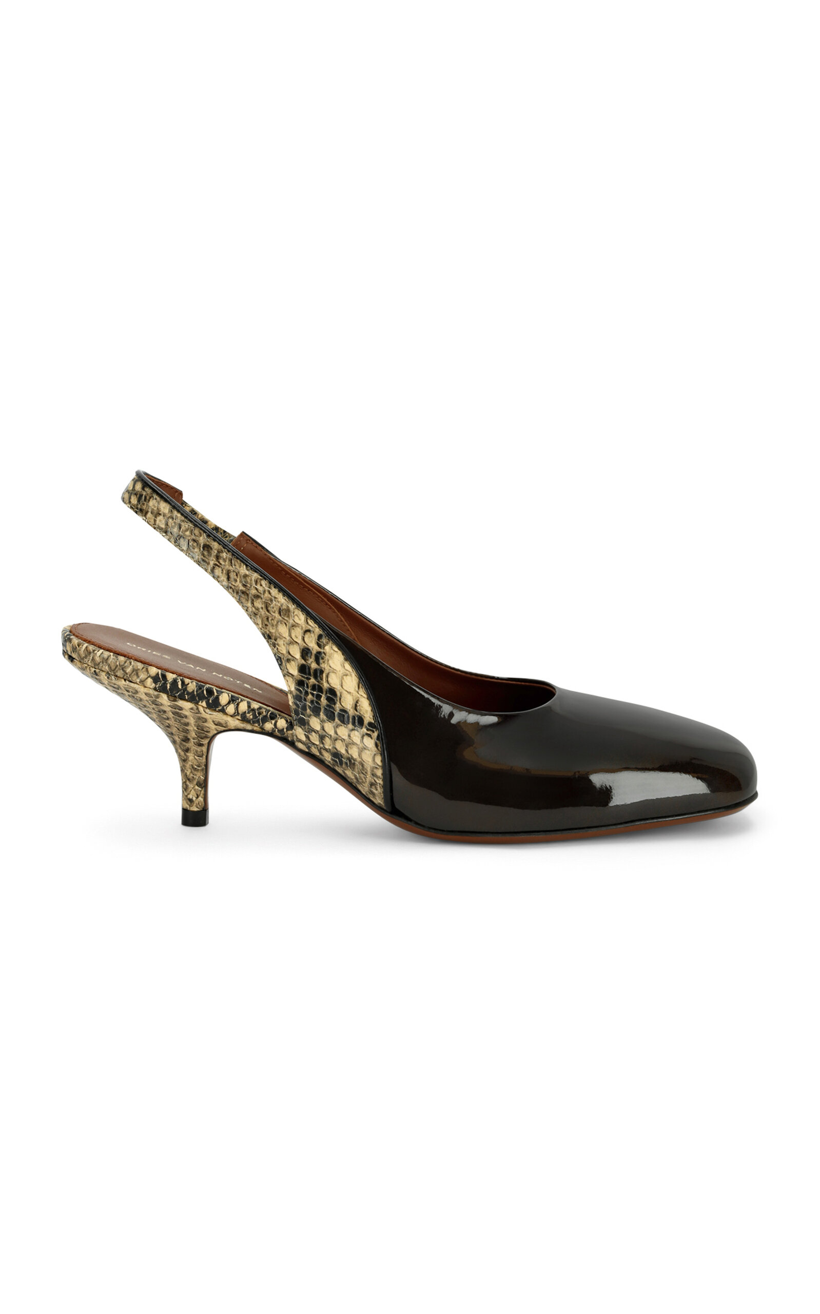 Dries Van Noten - Slingback Leather Pumps - Multi - IT 40 - Moda Operandi