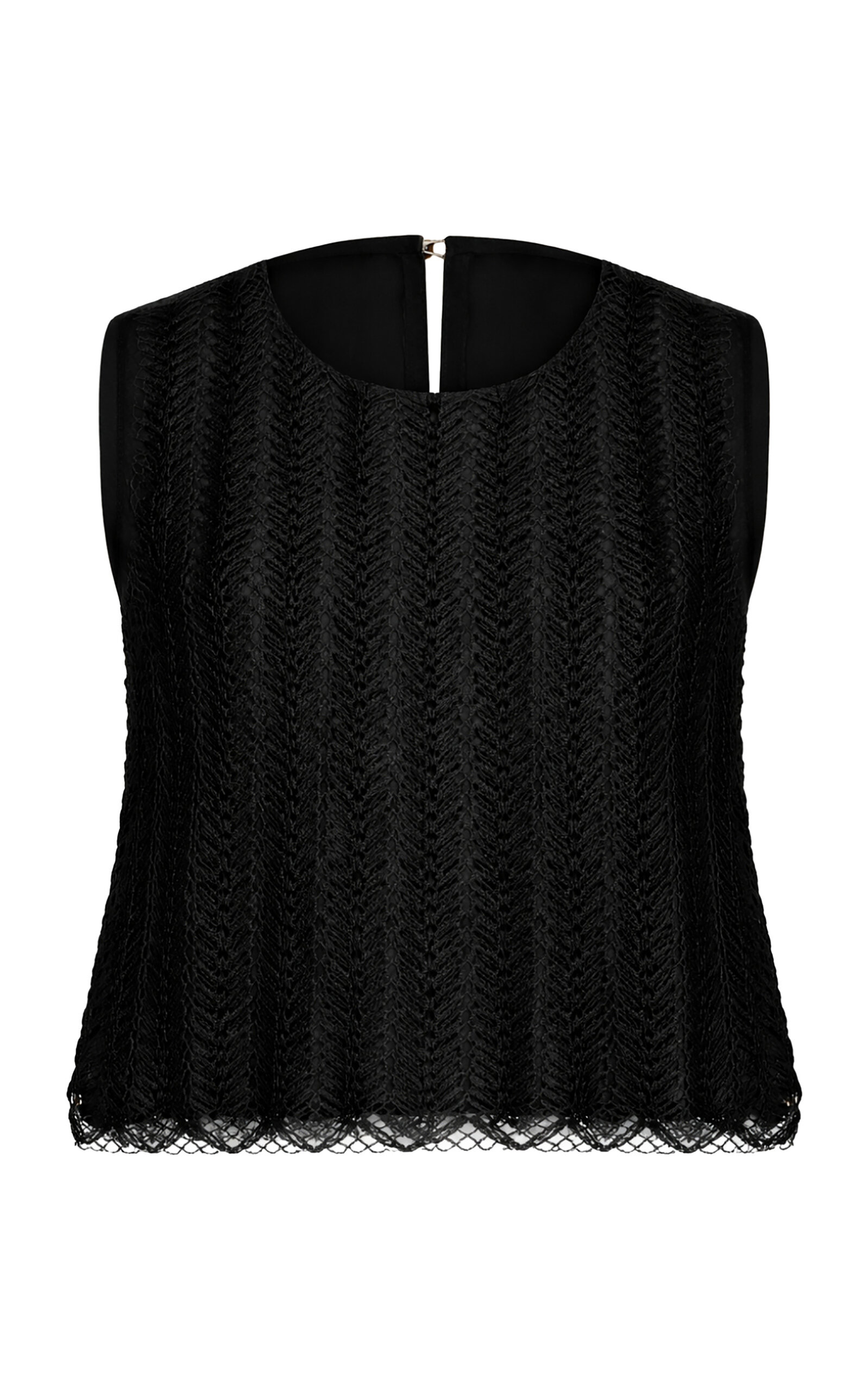 Curatoria - Yunga Crochet-Lace Cotton-Blend Top - Black - XS - Moda Operandi