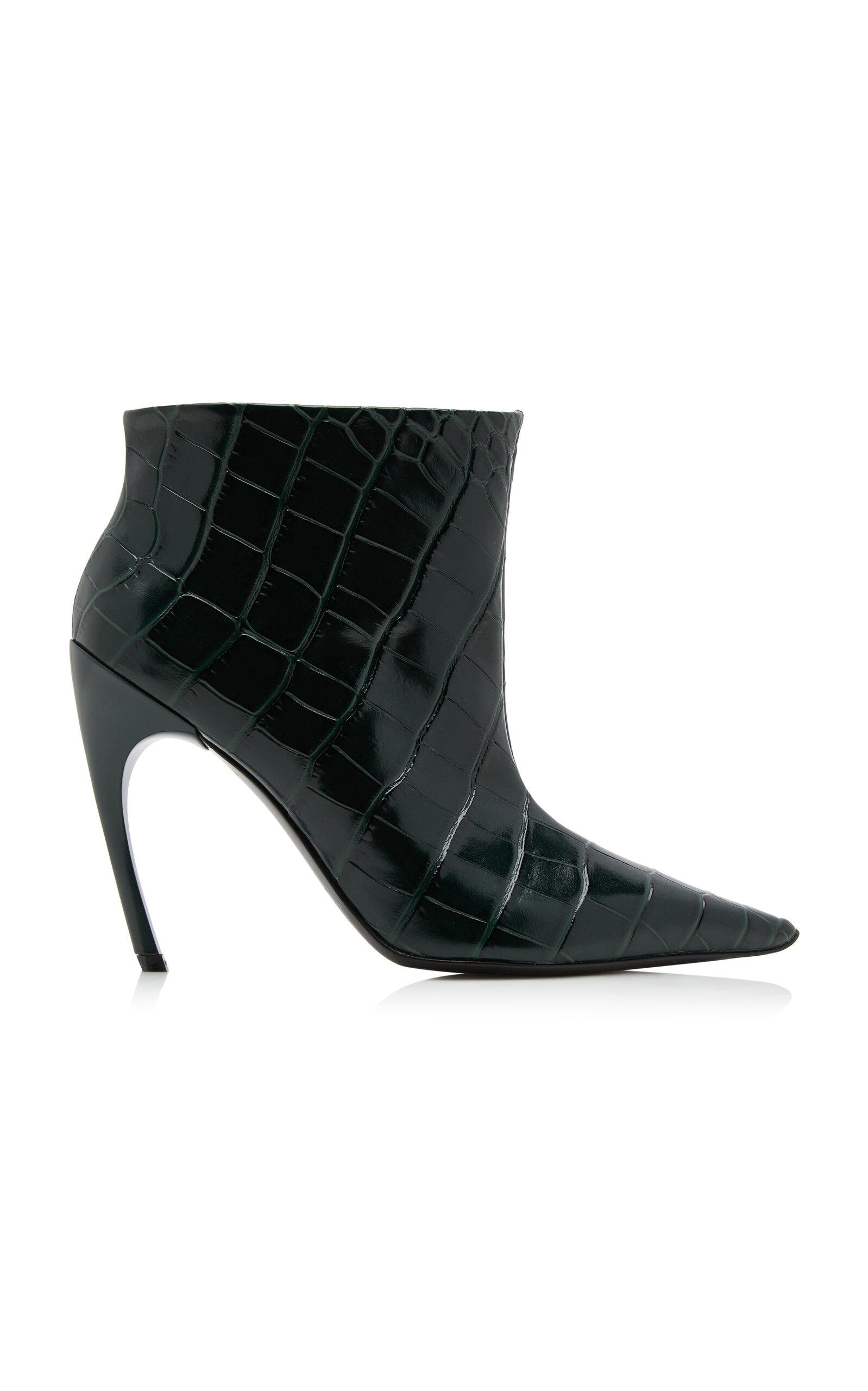 Roger Vivier Choc Leather Ankle Bootie - Moda Operandi