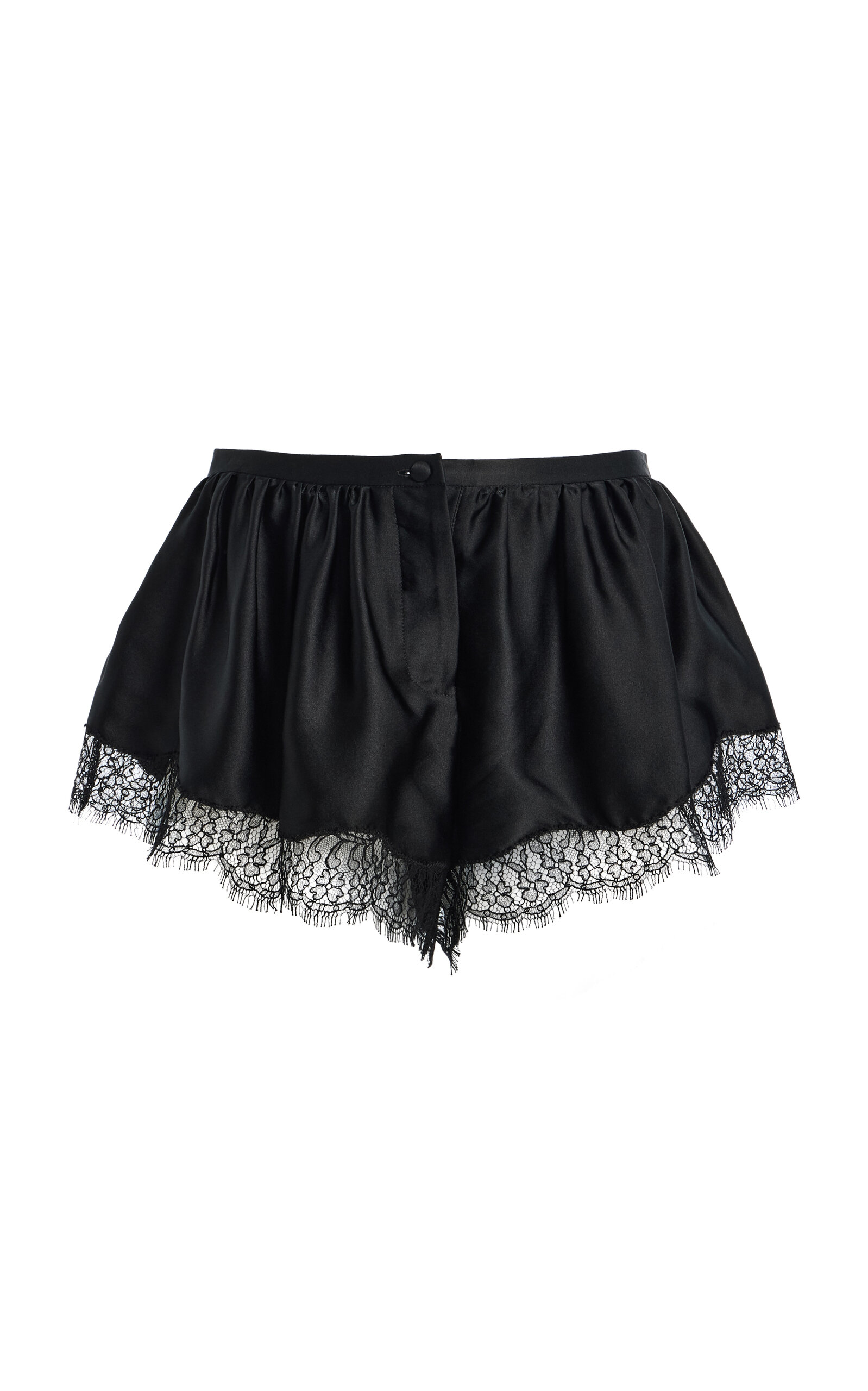 FRANÇOISE Lisette Ruffled Silk Mini Shorts - Moda Operandi