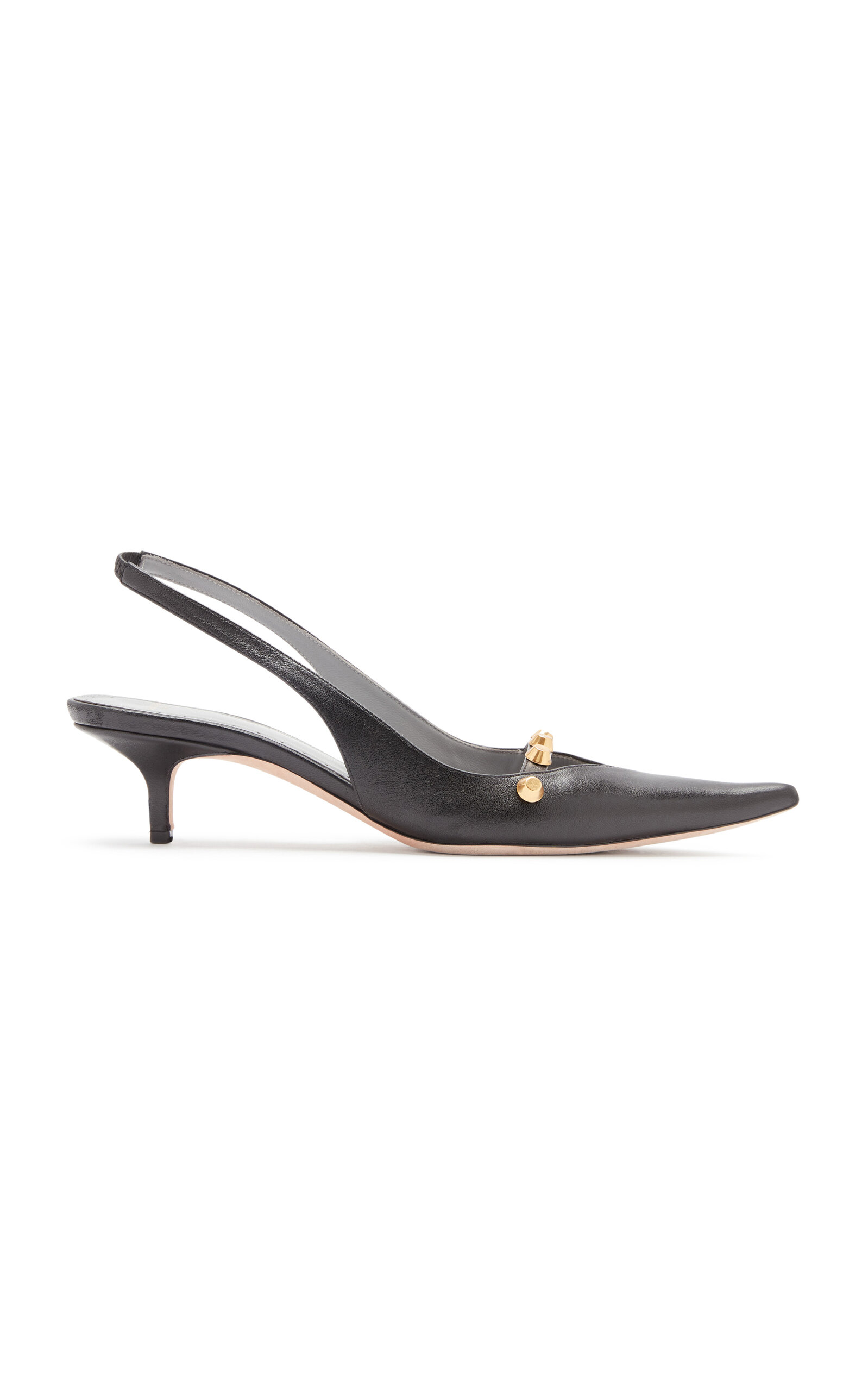 Balenciaga Midnight City Slingback Leather Pumps - Moda Operandi
