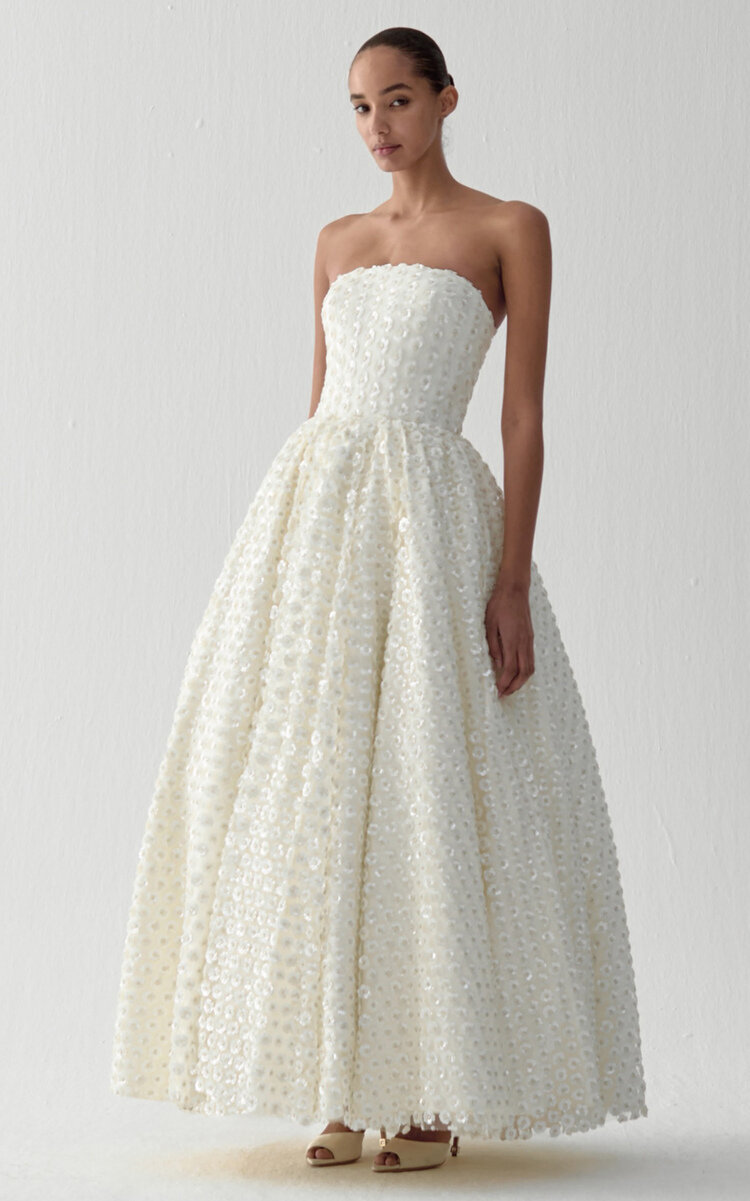 The New Arrivals Ilkyaz Ozel Lauda Voluminous Maxi Dress - Moda Operandi