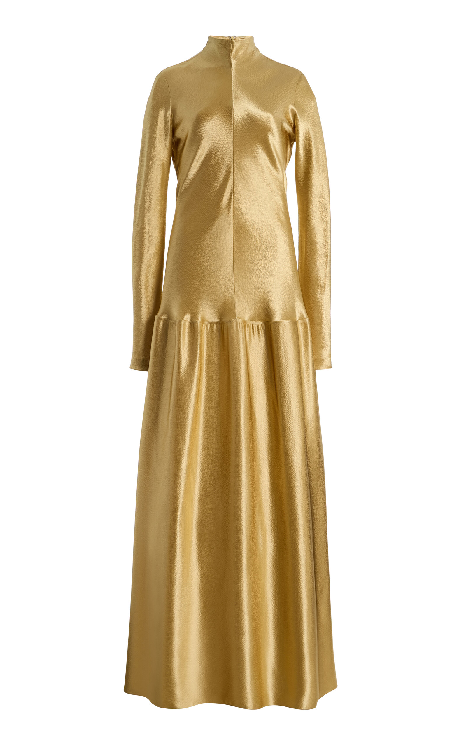 Fforme Mila Bias-cut Maxi Dress In Gold