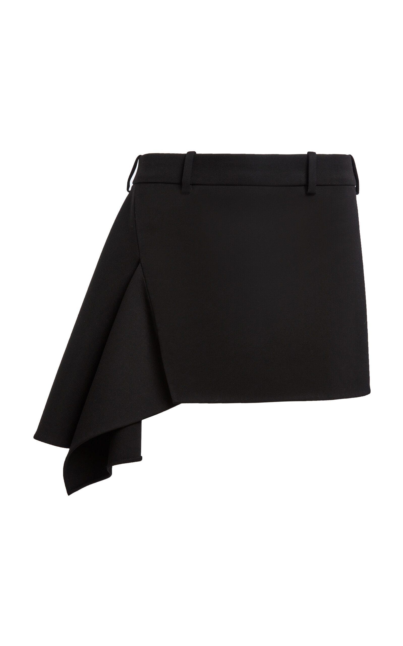 Givenchy - Slashed Wool Mini Skirt - Black - FR 36 - Moda Operandi
