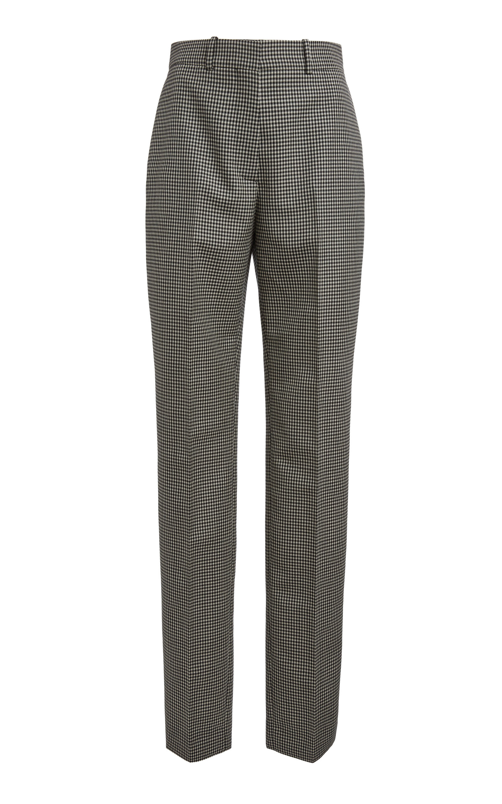 Givenchy - Gingham Wool-Mohair Cigarette Pants - Black/white - FR 34 - Moda Operandi