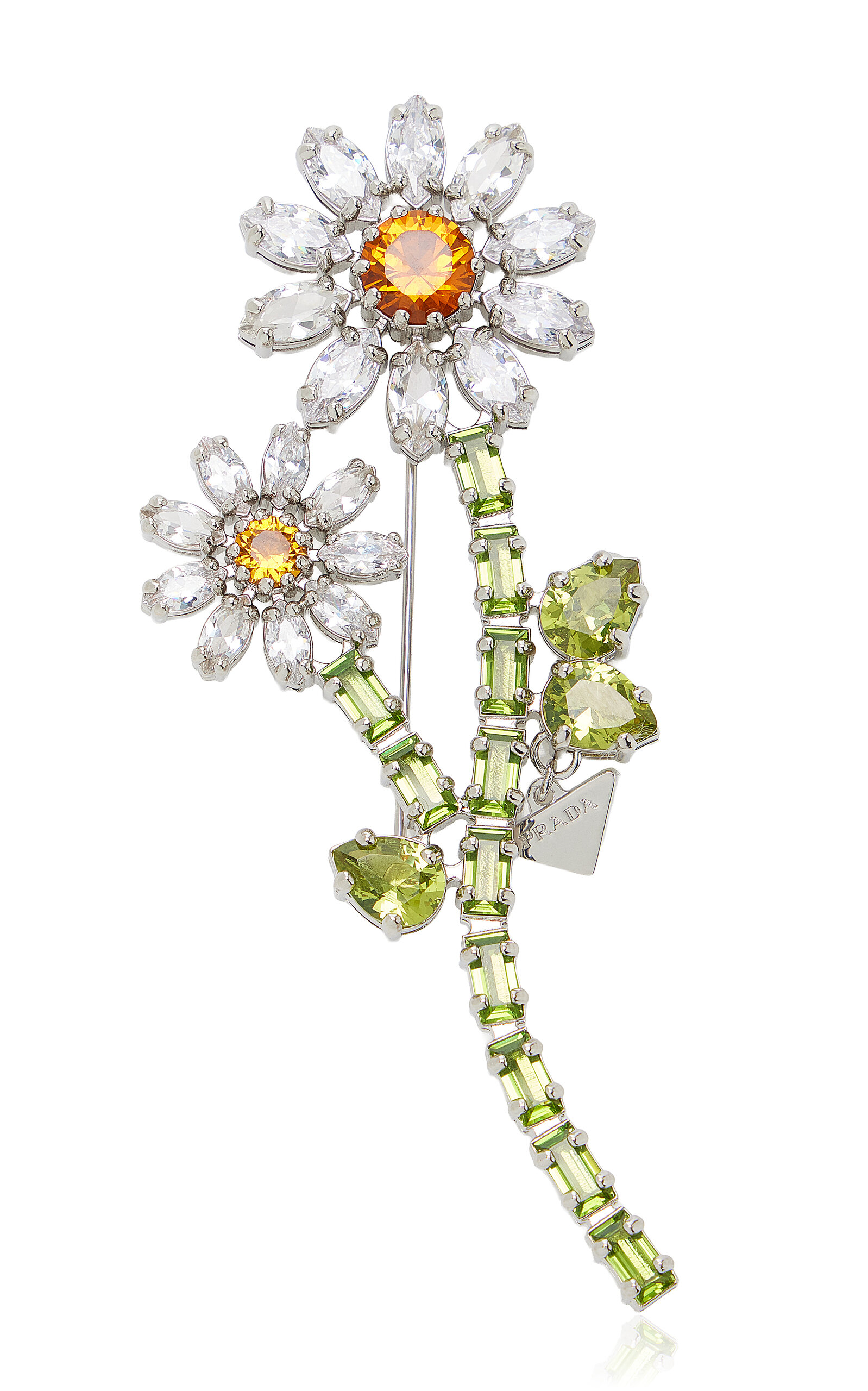 Prada Crystal Flower Brooch - Moda Operandi