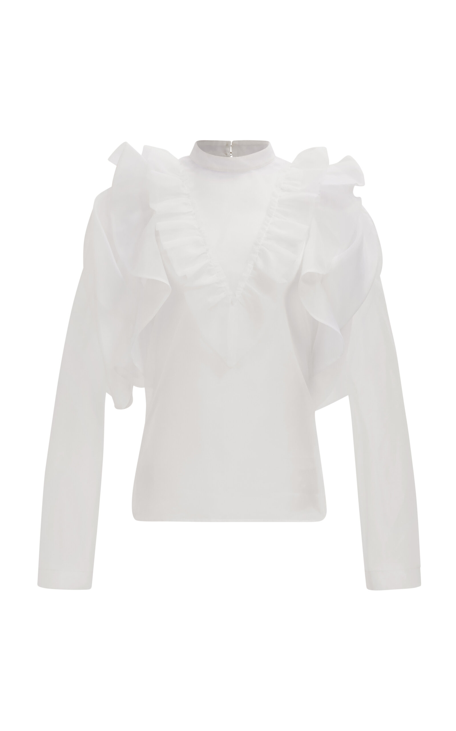 Aje Rowan Ruffled Top - In White