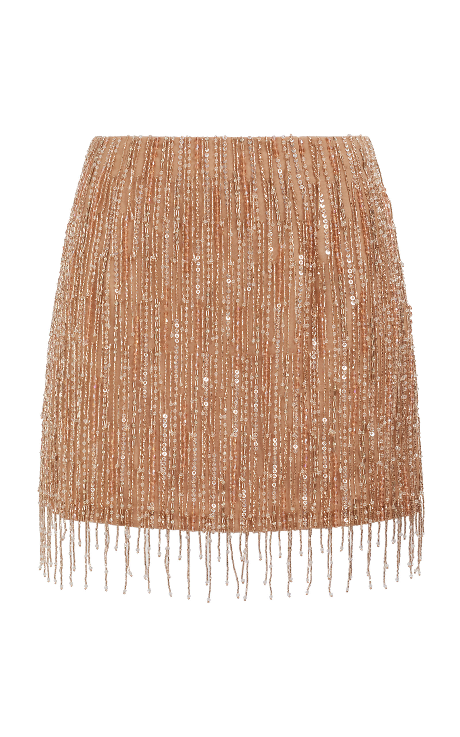 Aje Glisten Embellished Mini Skirt - In Gold
