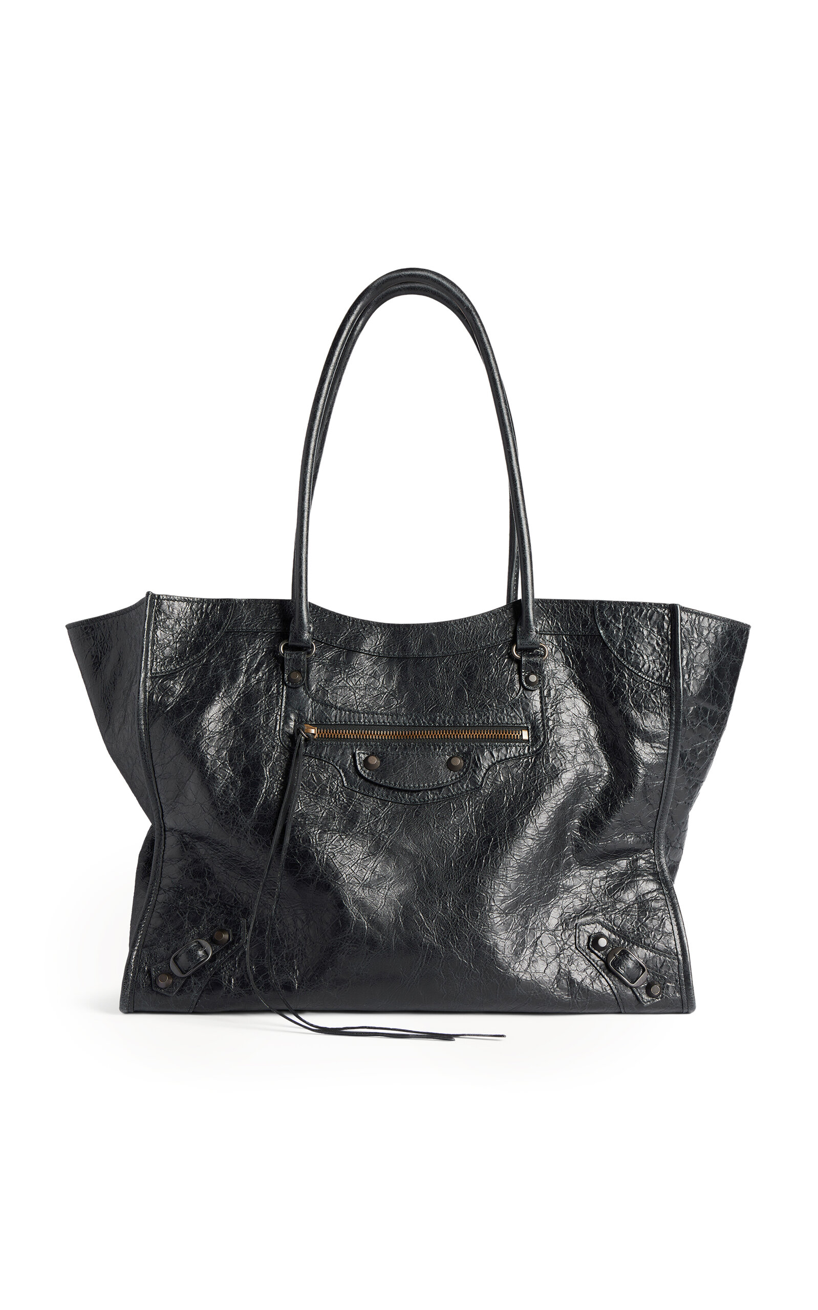 Balenciaga - Le City Medium Leather Tote - Black - OS - Moda Operandi