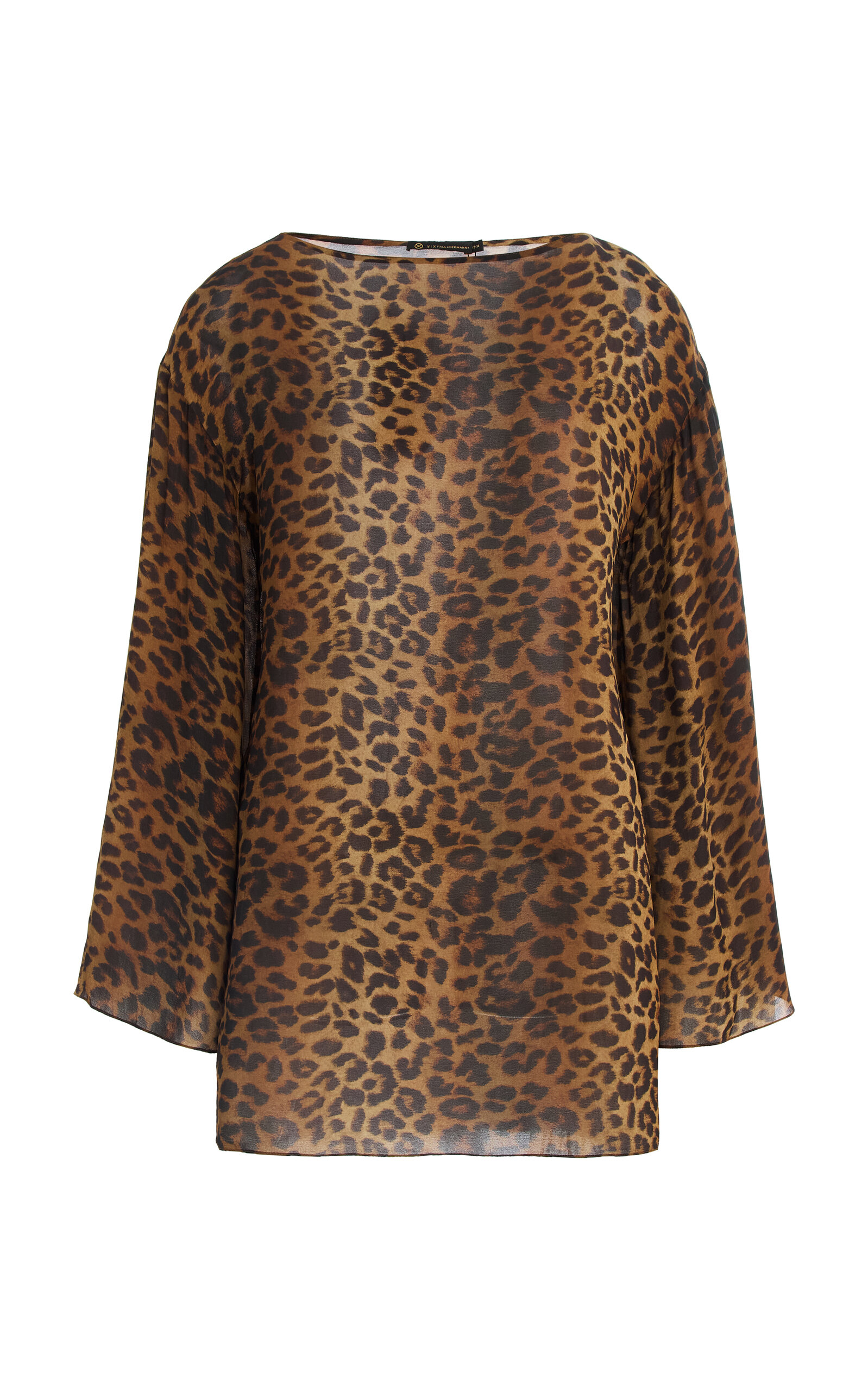 Vix X Rhw Tammy Leopard Mesh Mini Dress In Animal Print