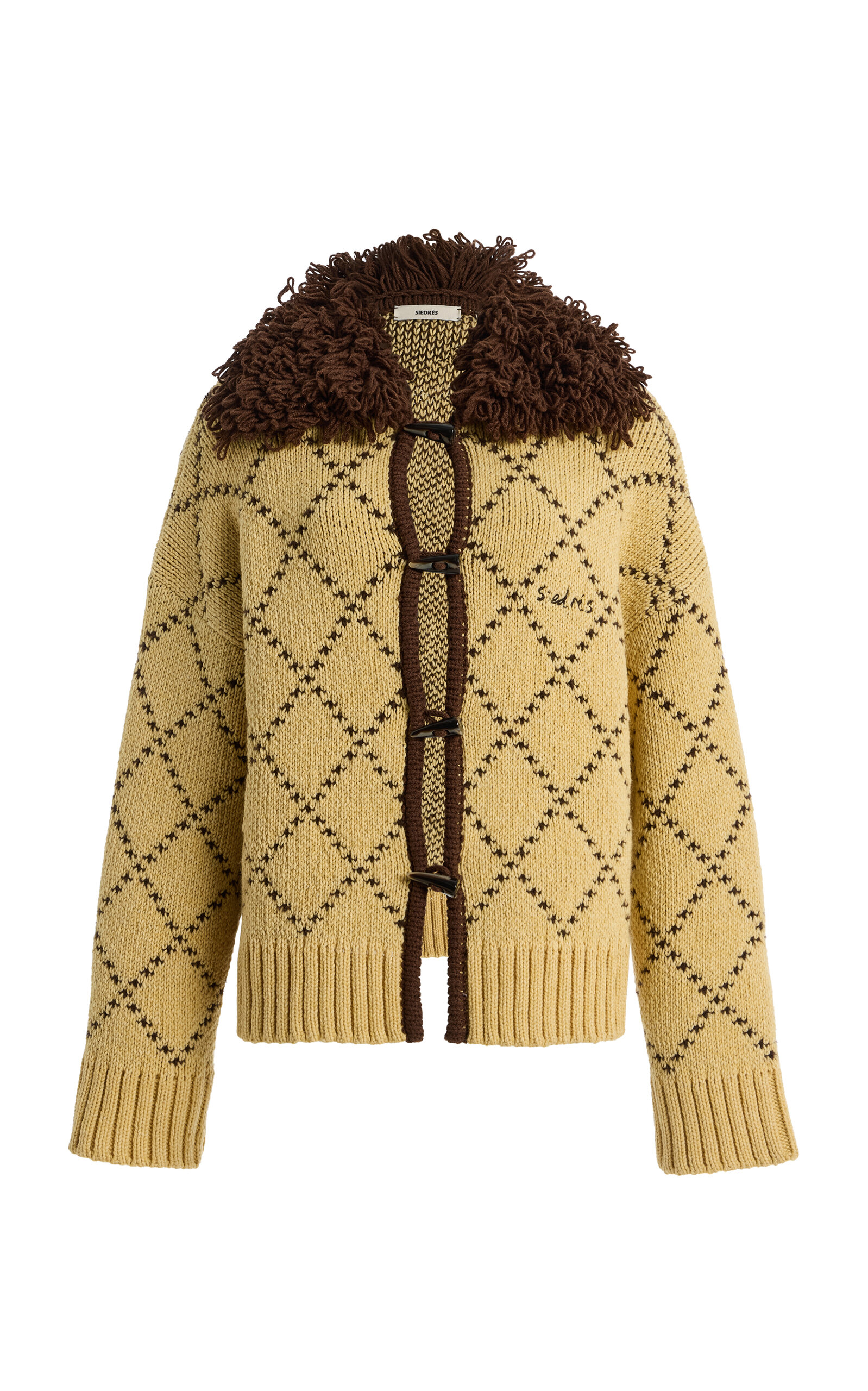 SIEDRÉS - Ollie Knitted Wool-Blend Cardigan - Multi - XS - Moda Operandi