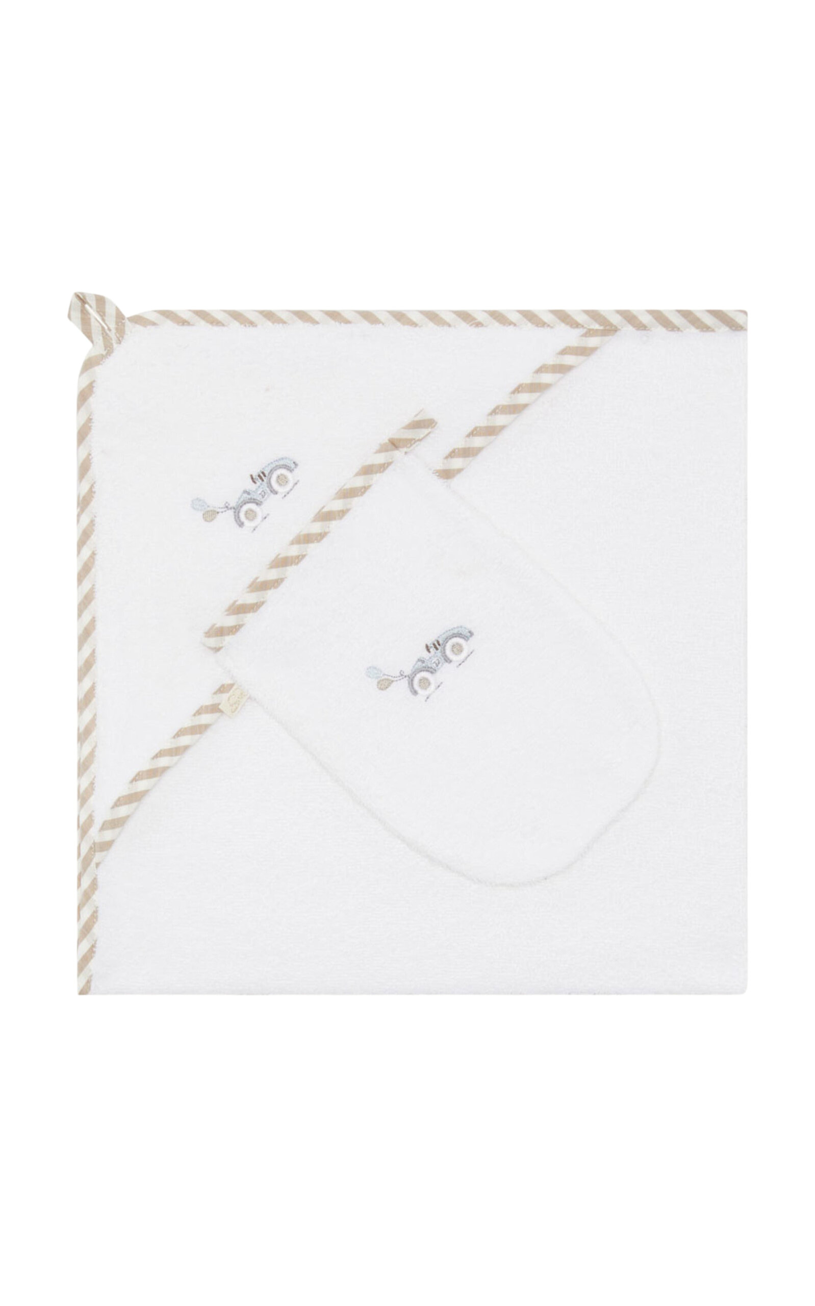 Marie-chantal Adeline Race Car Bathtime Set In White