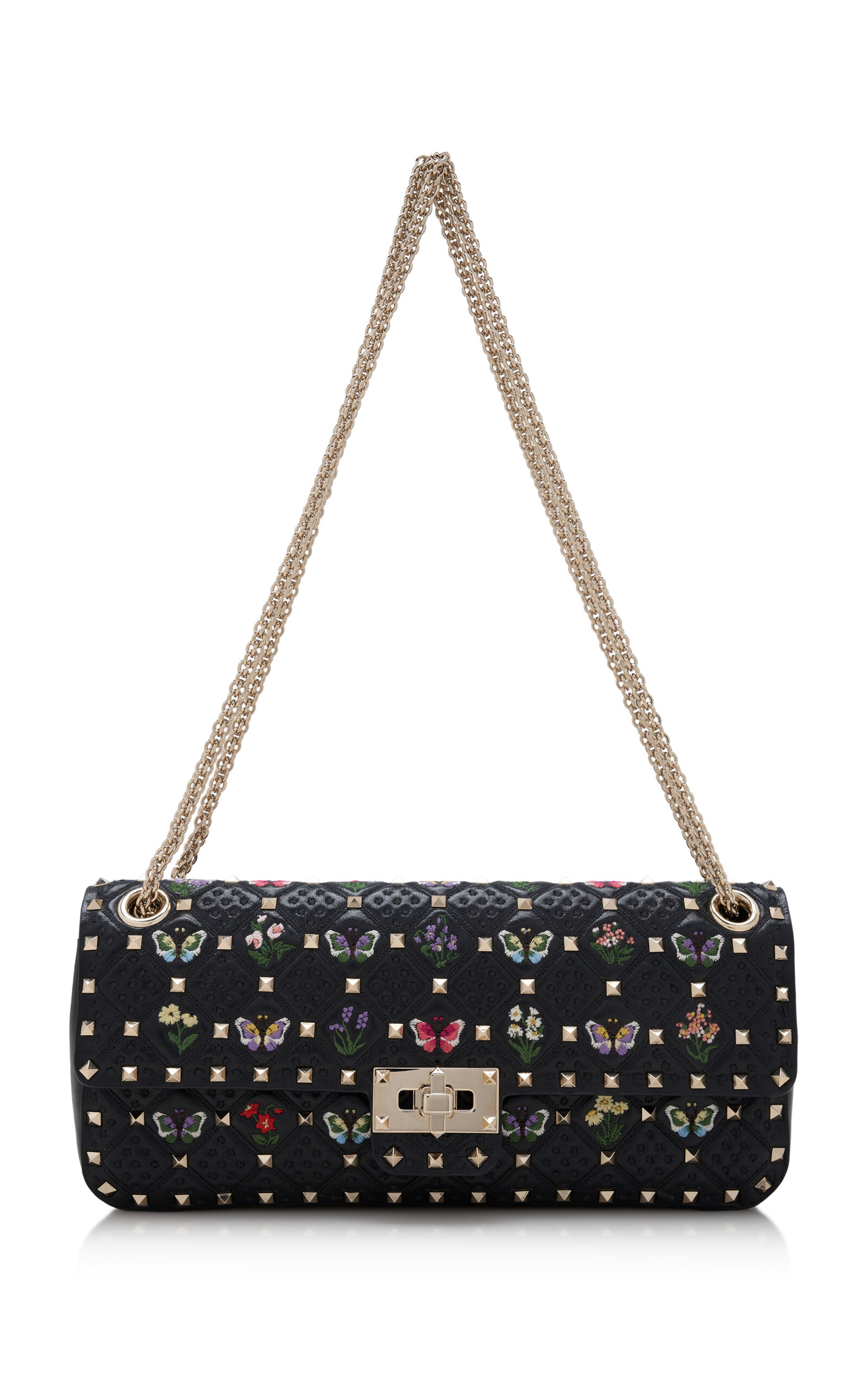 Valentino Garavani Rockstud Spike Leather Shoulder Bag - Moda Operandi