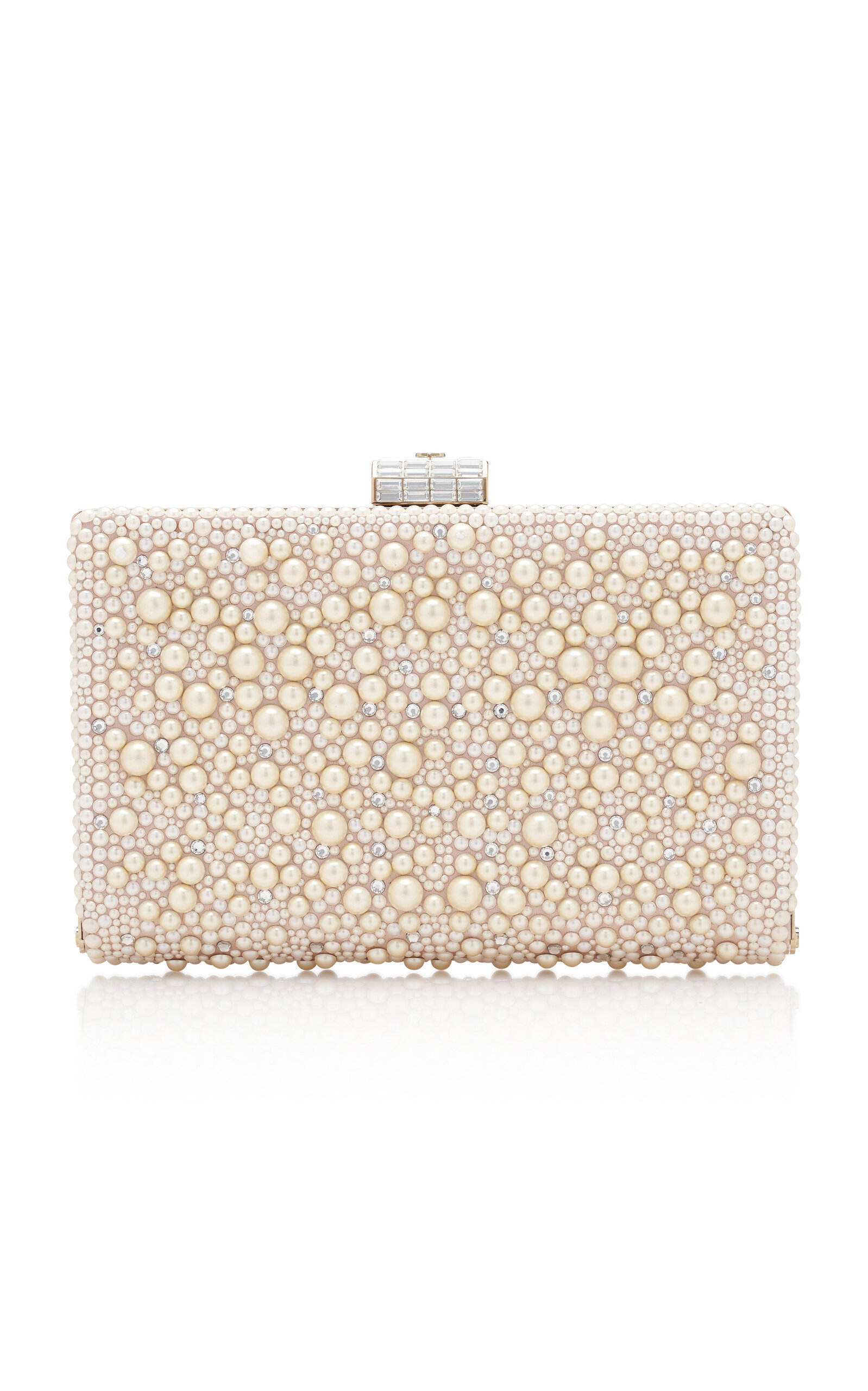 Valentino Garavani - Berthe Pearl-Embellished Minaudiere - Ivory - OS - Moda Operandi