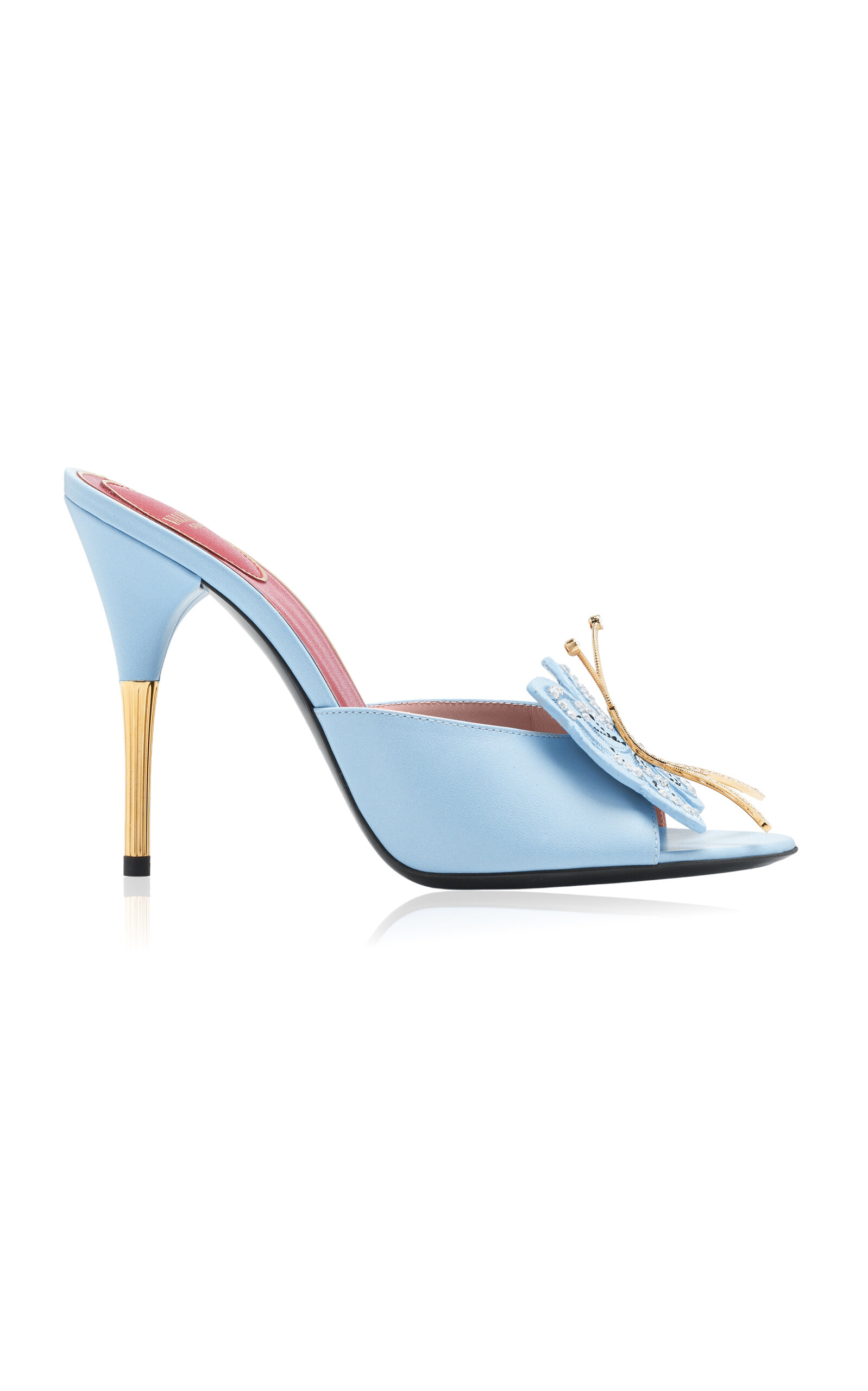 Valentino Garavani Flutterby Leather Mules - Moda Operandi
