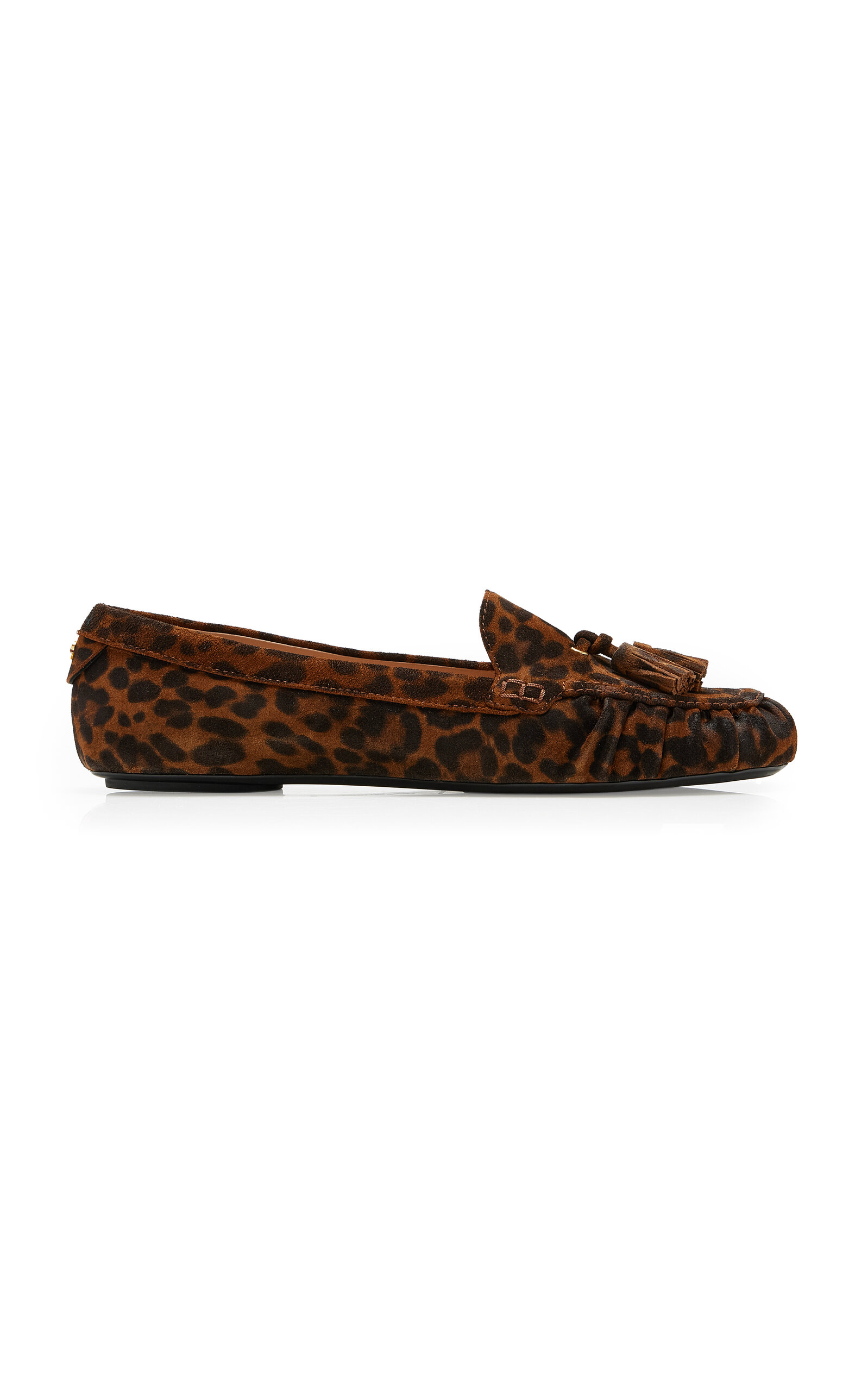 Gianvito Rossi Théa Leopard Suede Loafers In Animal