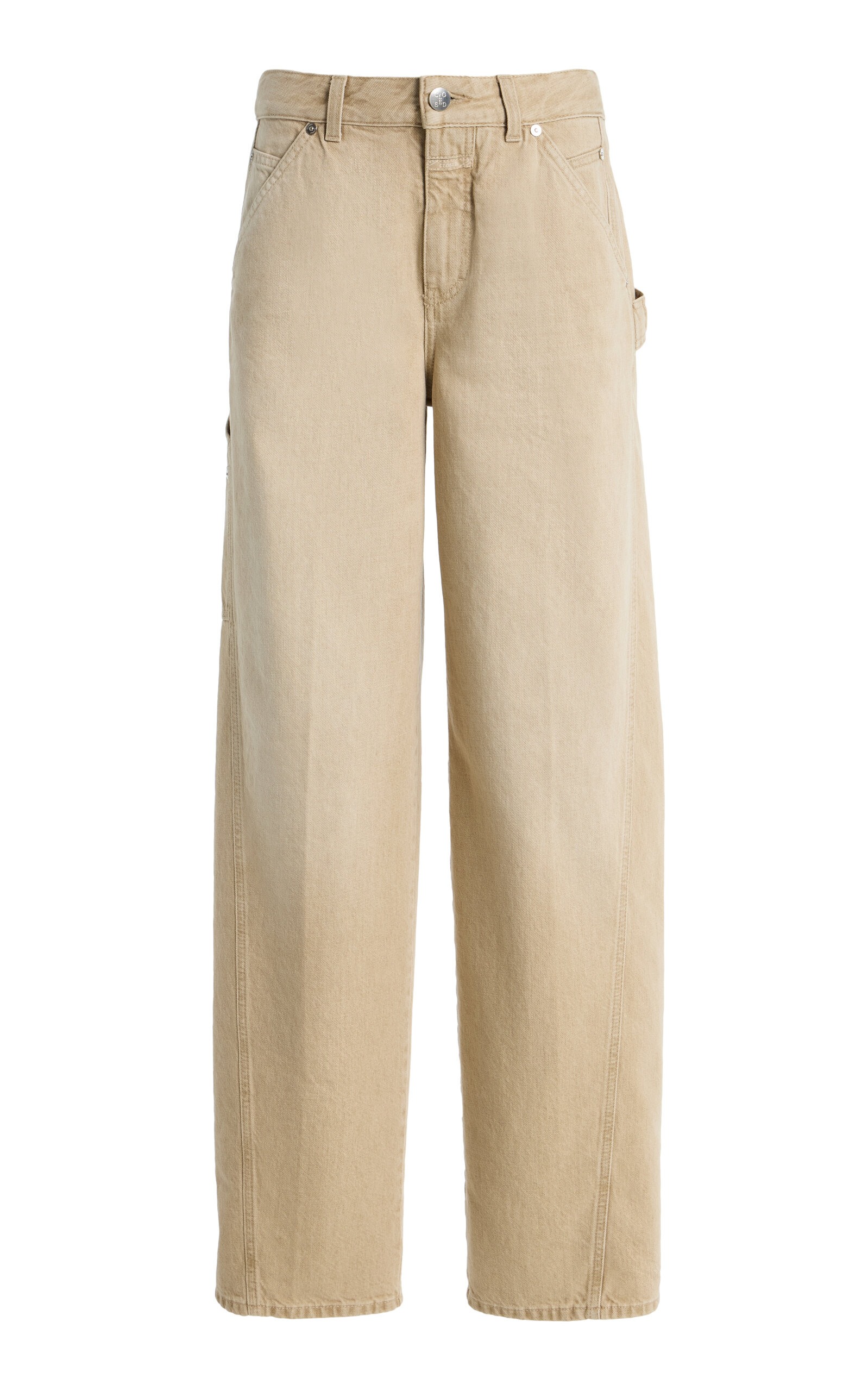 Closed Weston Rigid Mid-rise Wide-leg Jeans In Neutral