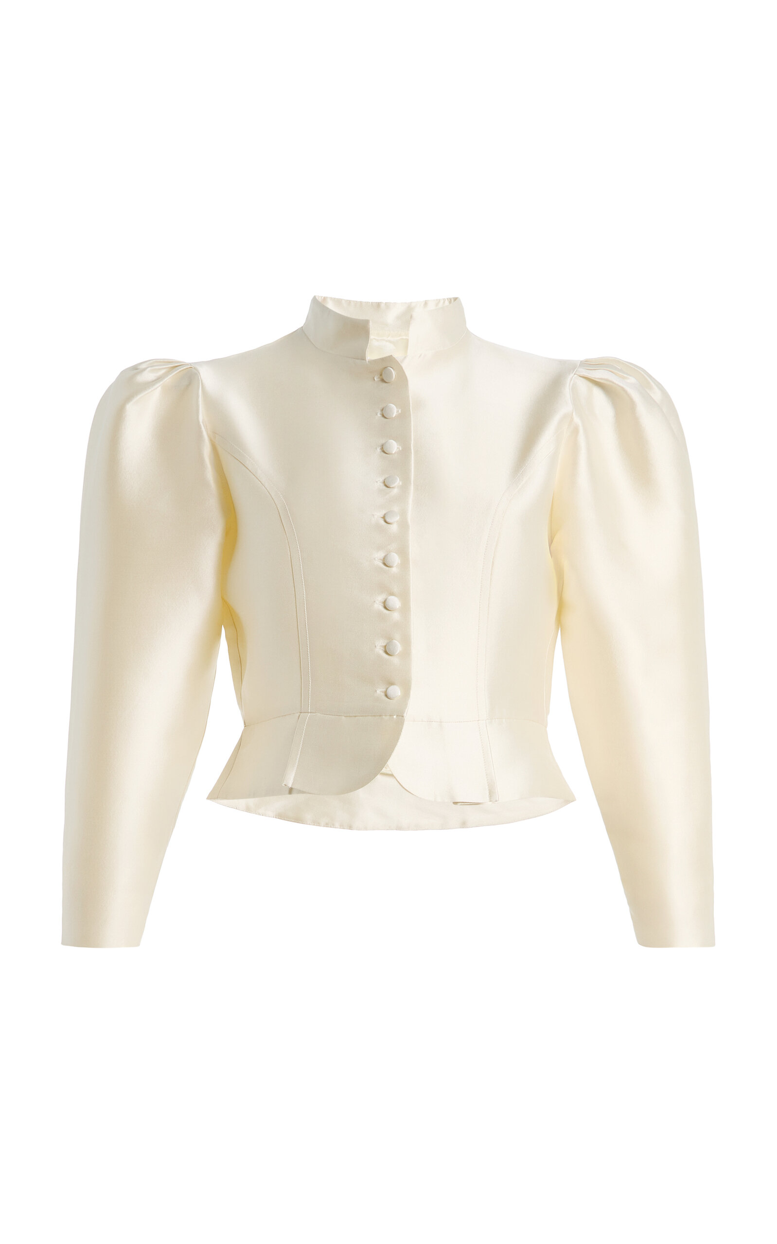 D'estree Destree Amoako Smart Satin Top In White