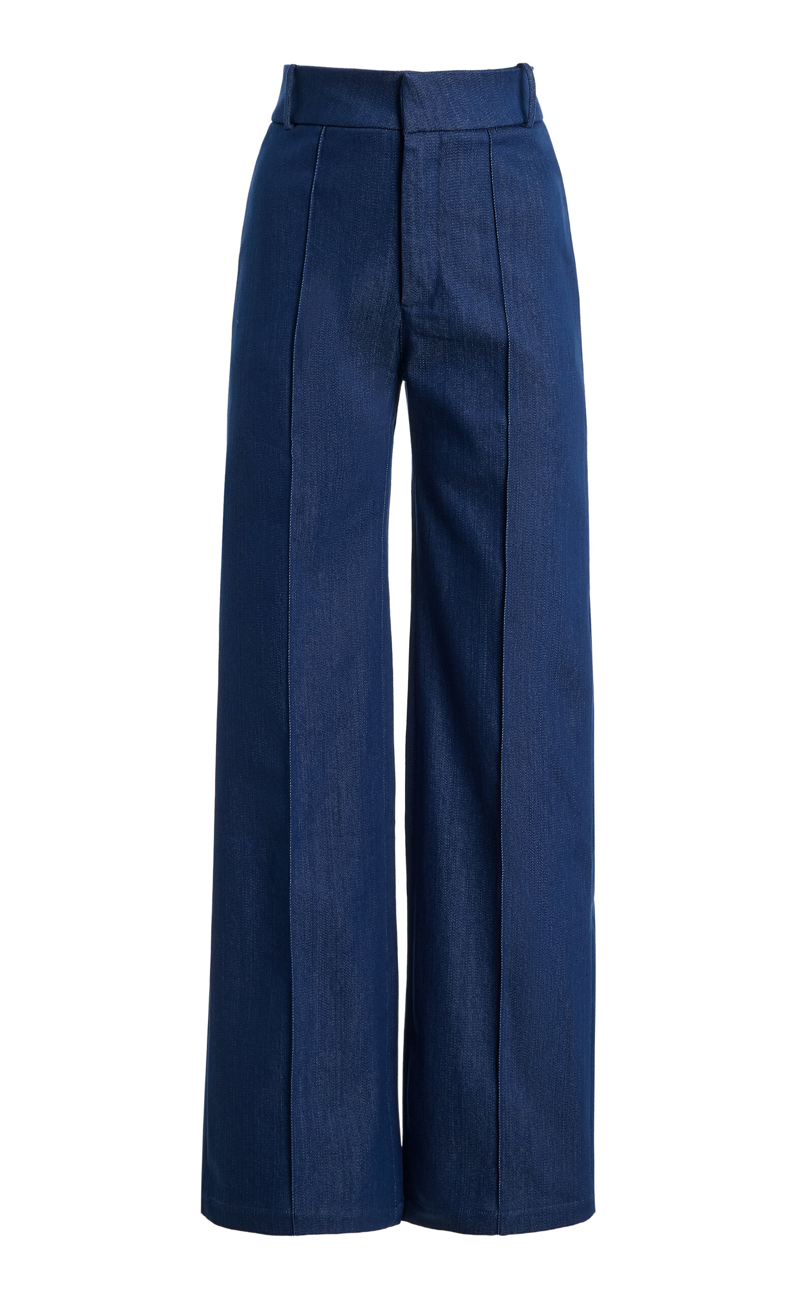 D'estree Destree Yoshitomo Stretch High-rise Wide-leg Jeans In Blue