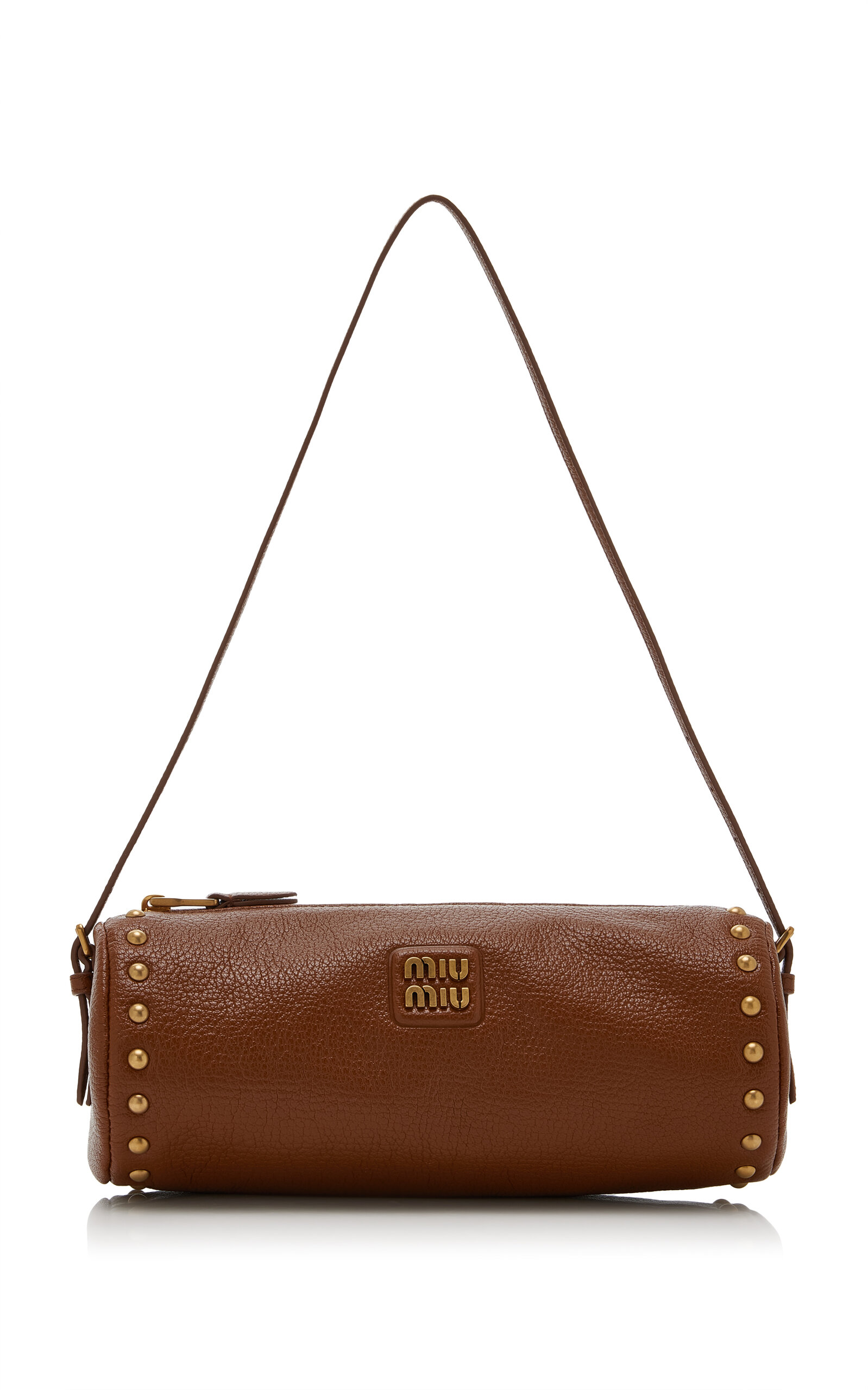 Miu Miu Studded Leather Pouch Bag - Moda Operandi