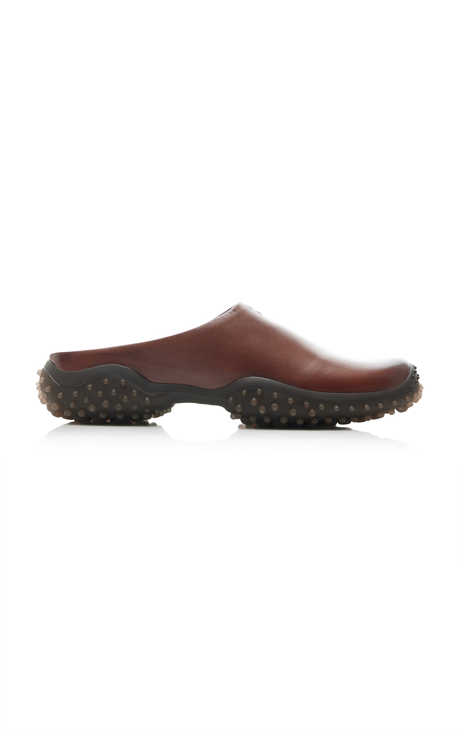 Miu Miu - Leather Mules - Brown - IT 36 - Moda Operandi