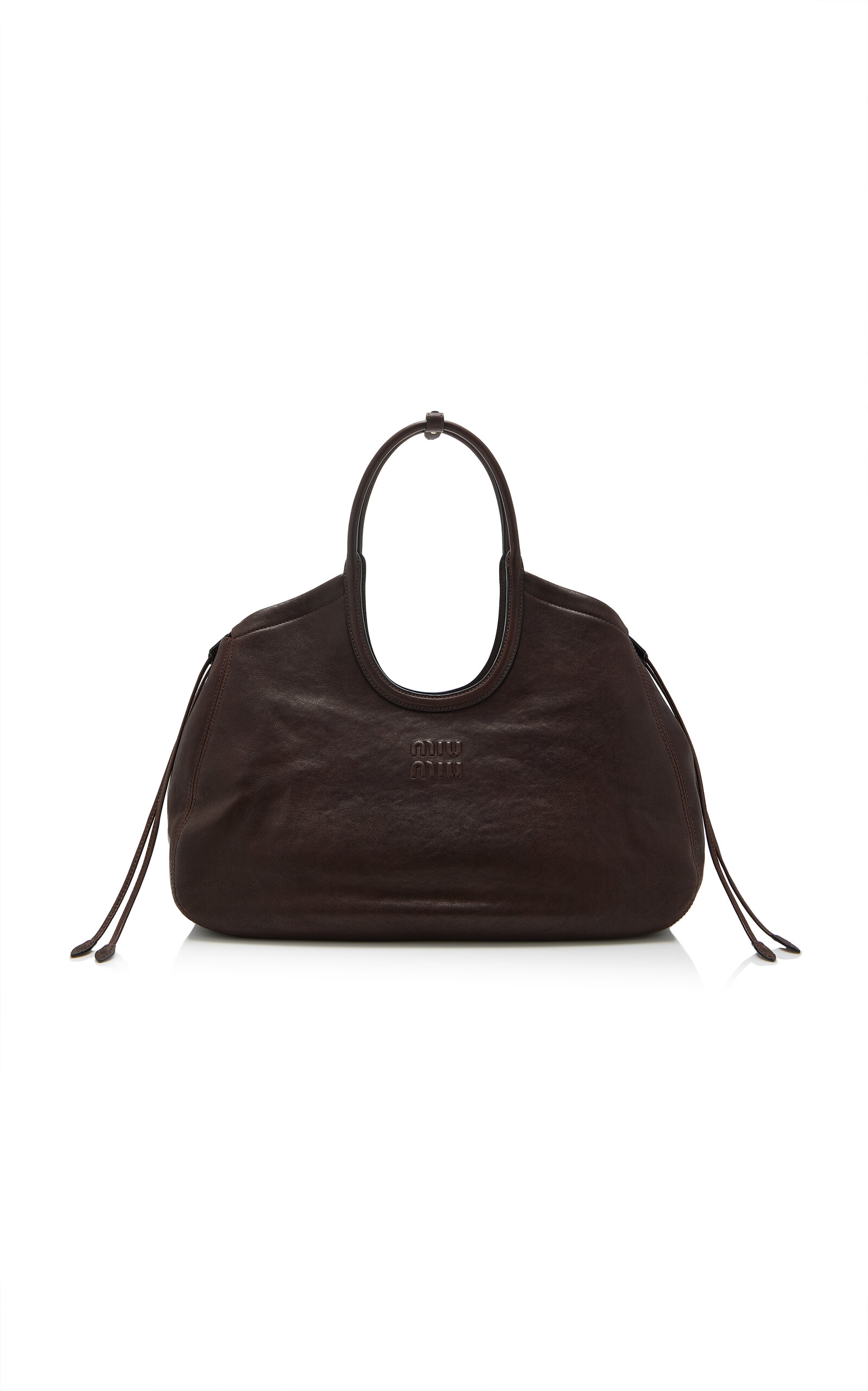 Miu Miu - Ivy Leather Shoulder Bag - Brown - OS - Moda Operandi