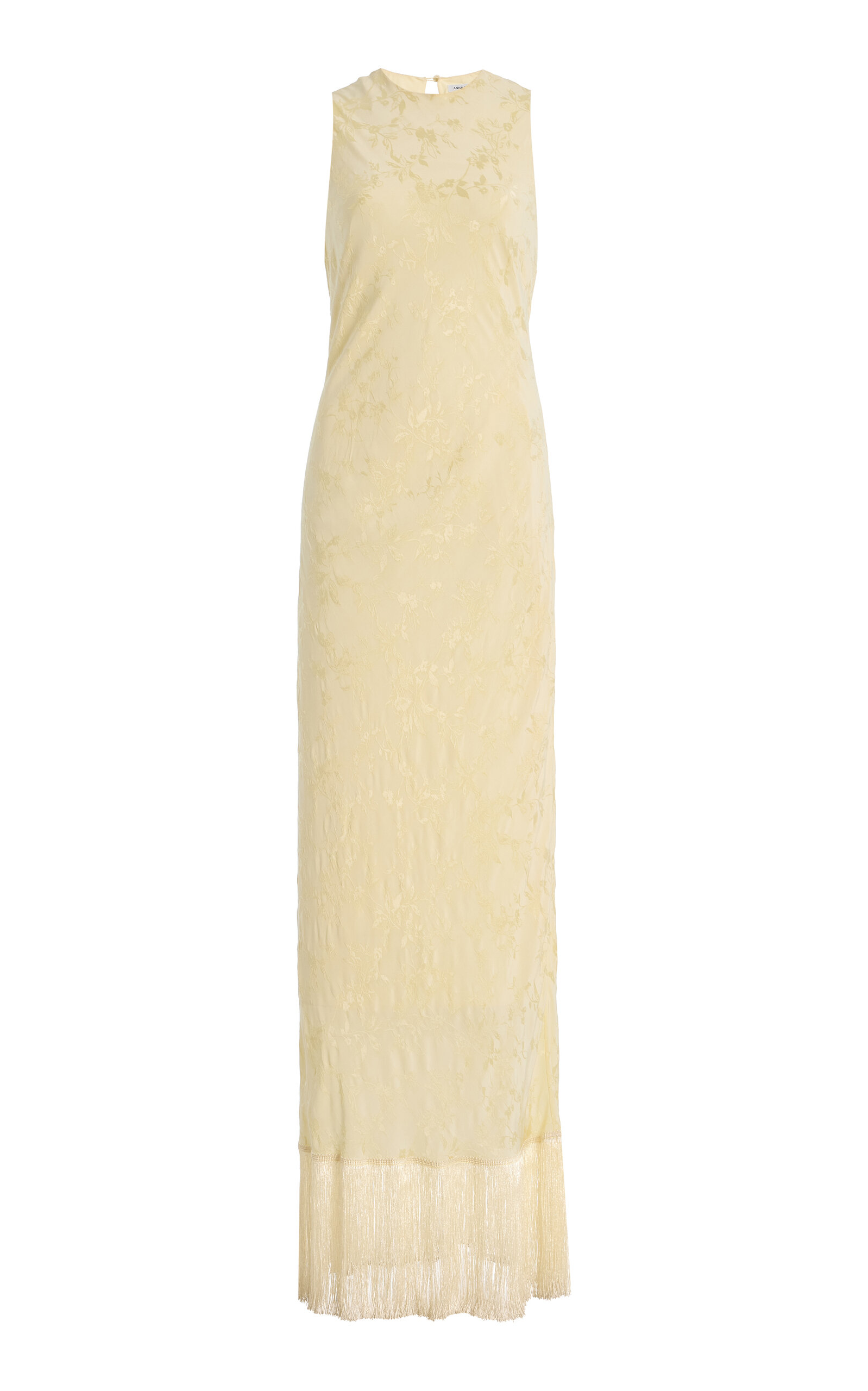 Anna October Gill Fringed Crepe Maxi Dress - Moda Operandi