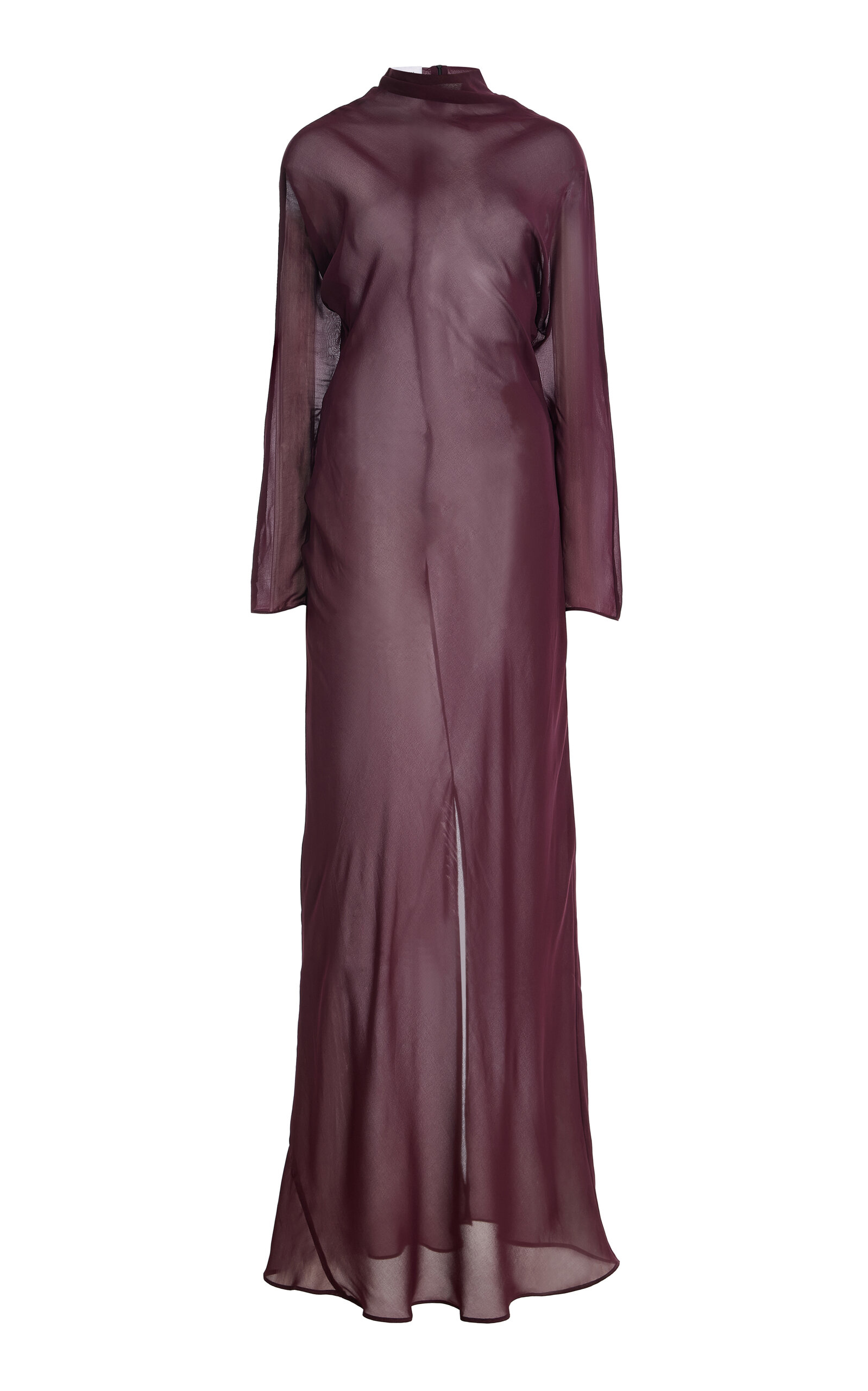 Sloan Exclusive The Sheer Turtleneck Maxi Dress In Purple