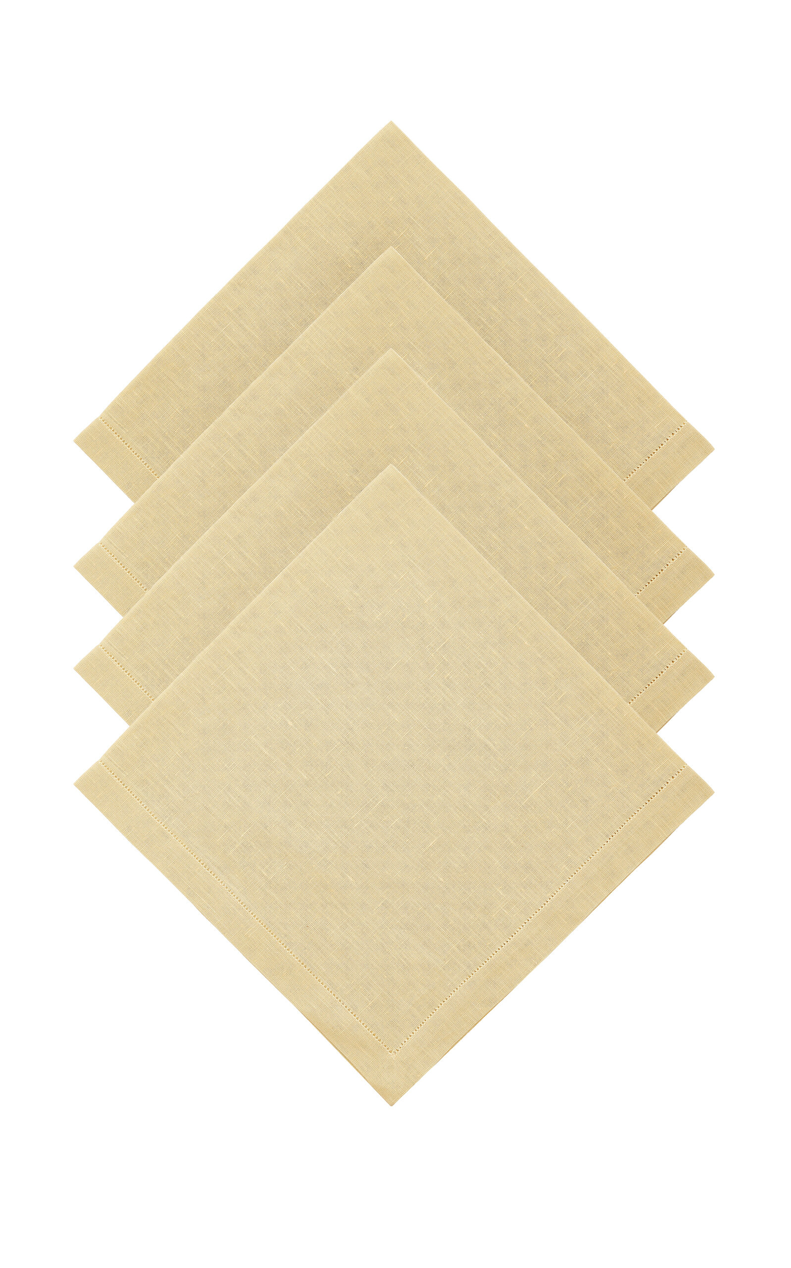 Moda Domus - Set-of-Four Linen Dinner Napkins - Off-White - Moda Operandi