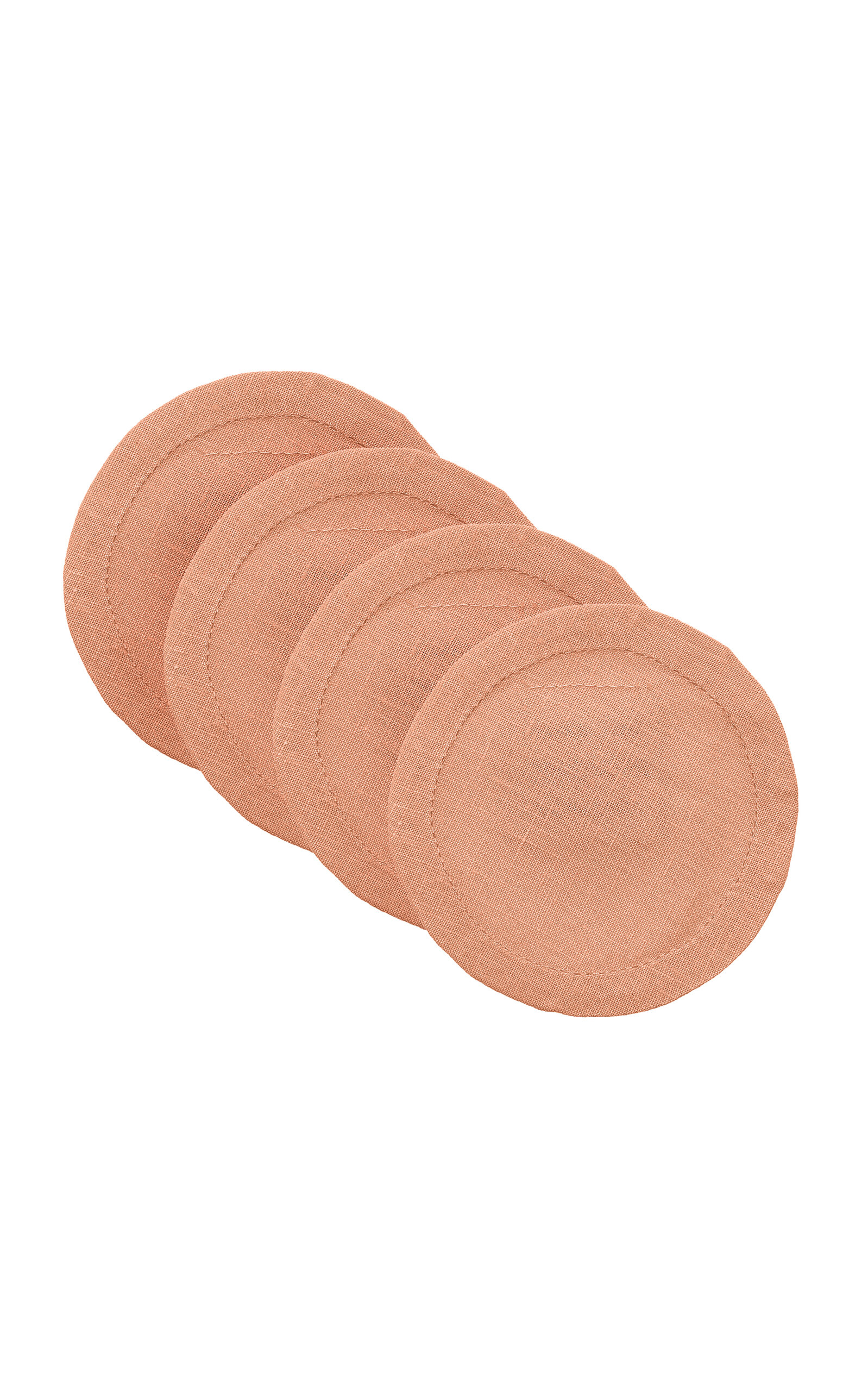 Moda Domus - Set-of-Four Linen Coasters - Orange - Moda Operandi