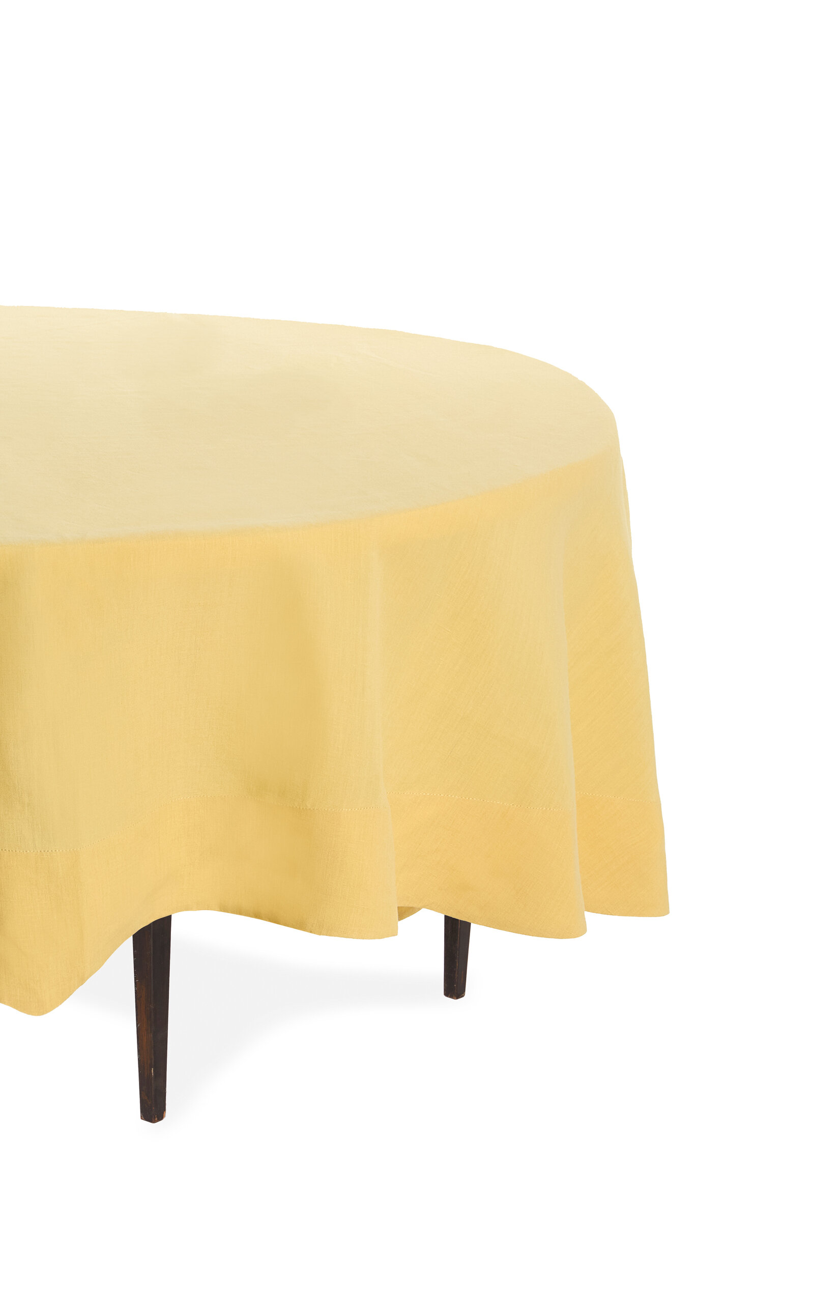 Moda Domus - Round Linen Tablecloth - Yellow
