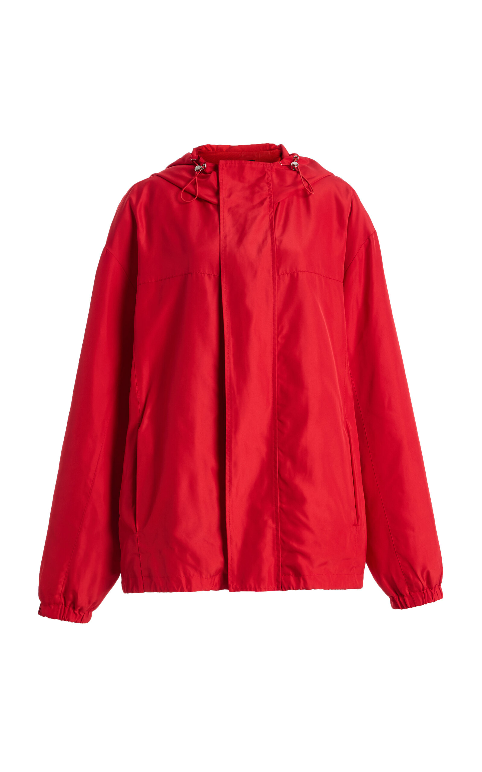 Lii Hooded Shell Anorak Jacket In Red