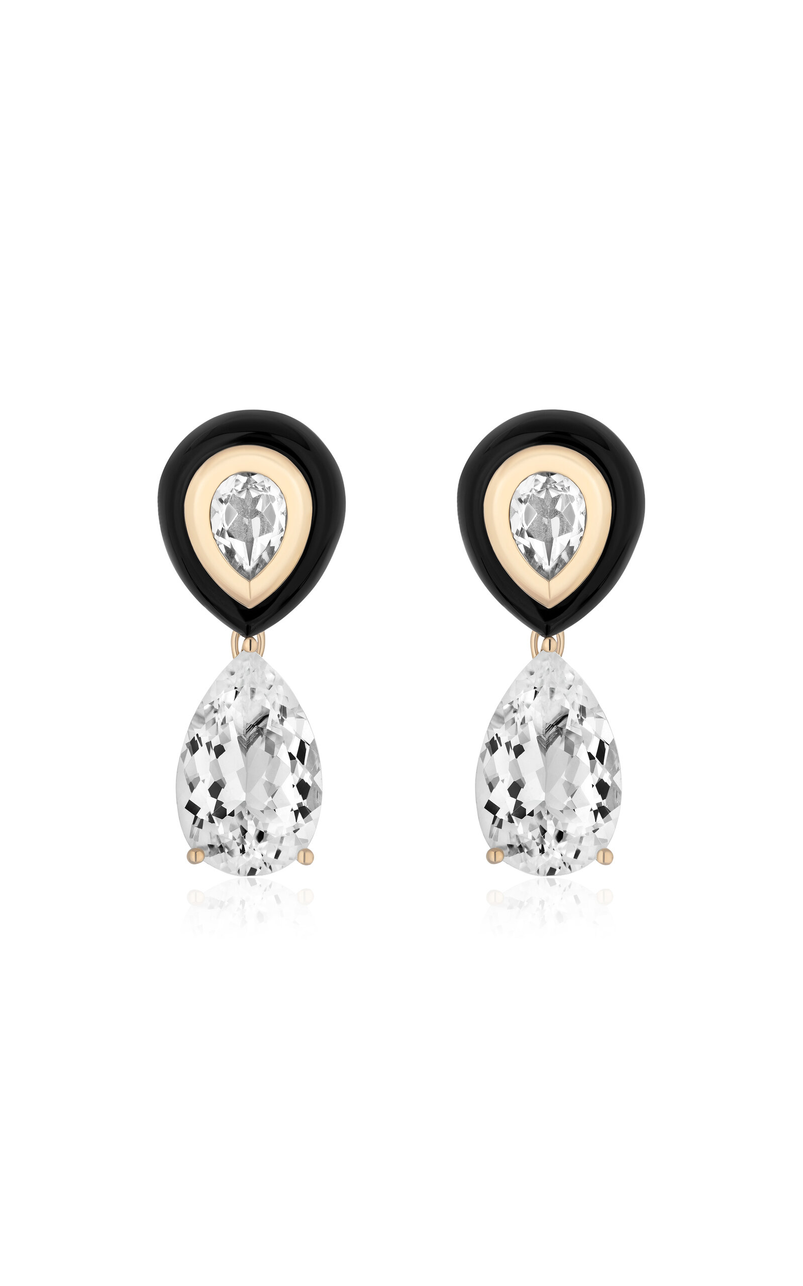 Mason And Books Adela White-topaz Earrings In Metallic