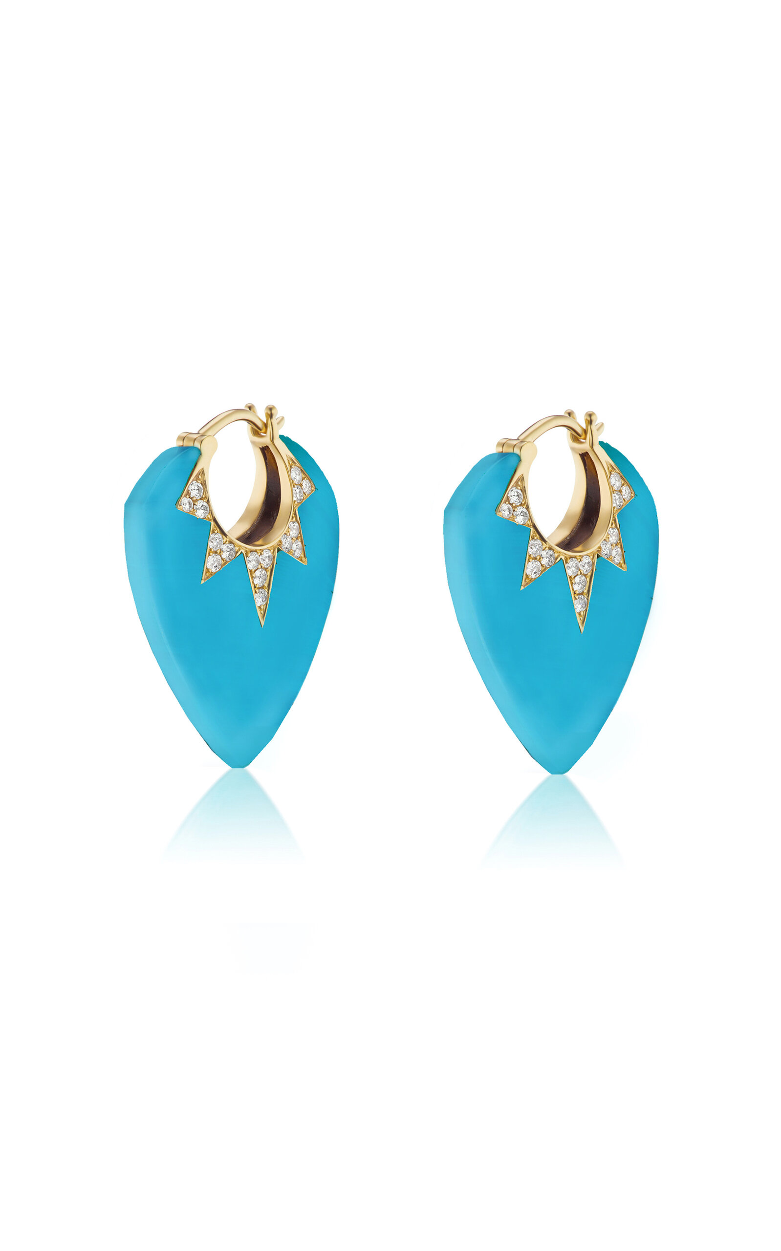 Sorellina – Stone Guitar Pick 18K Yellow Gold Multi-Stone Earrings – Light Blue – OS – Moda Operandi – Gifts For Her Sorellina – Stone Guitar Pick 18K Yellow Gold Multi-Stone Earrings – Light Blue – OS – Moda Operandi – Gifts For Her