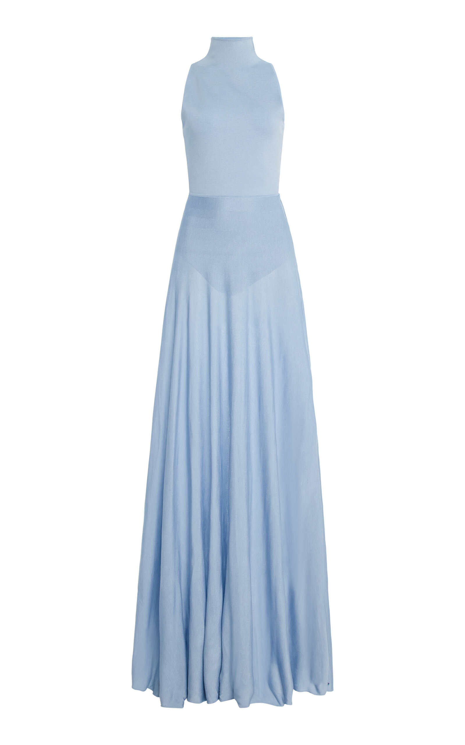 AMIYA Sirena Mock Neck Silk-Blend Skirt Set - Moda Operandi