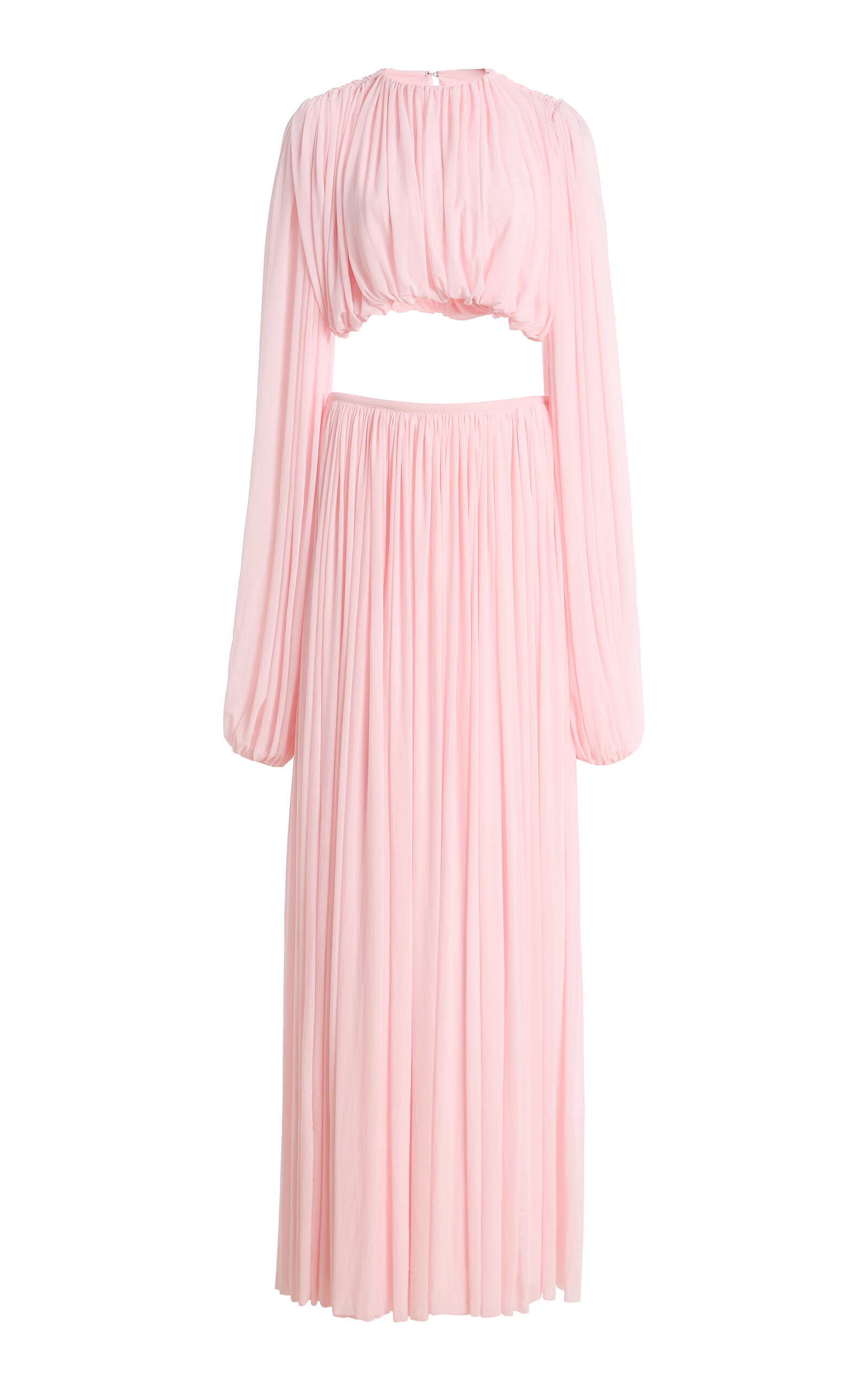 Deme Exclusive Betty Gathered Jersey Skirt Set In Pink