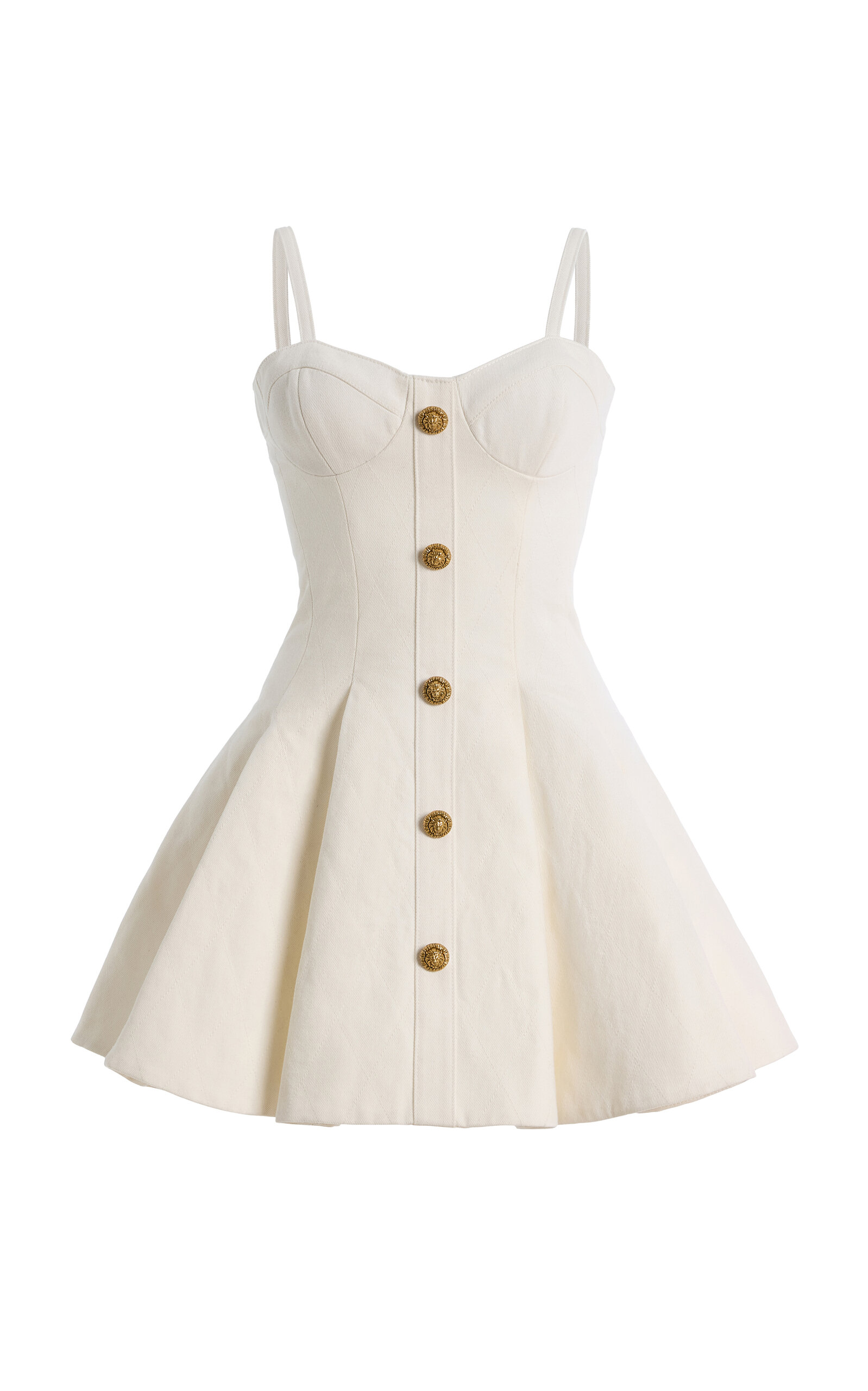 Balmain Quilted Denim Dress - Moda Operandi