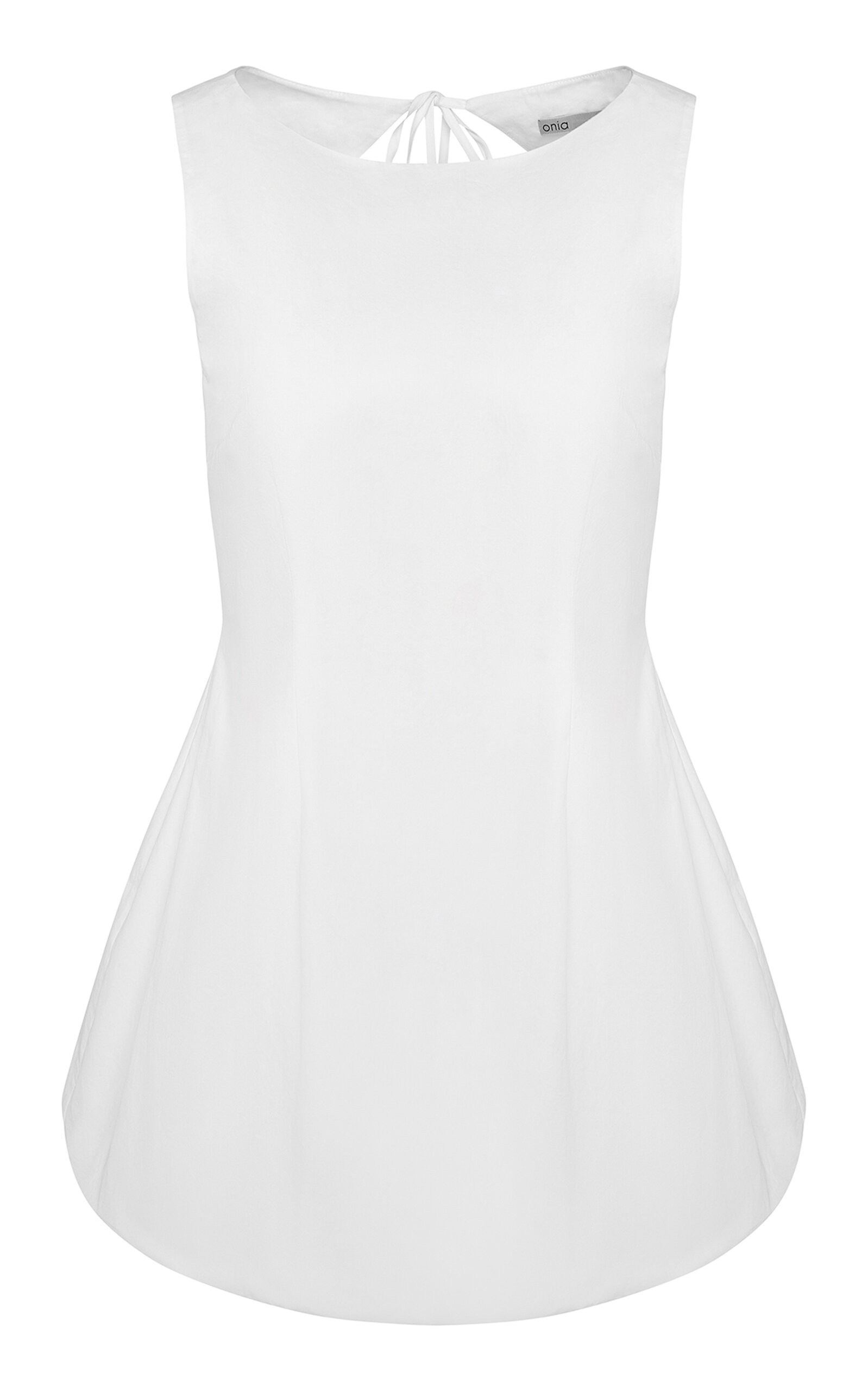 Onia Fitted Bubble Cotton Mini Dress In White