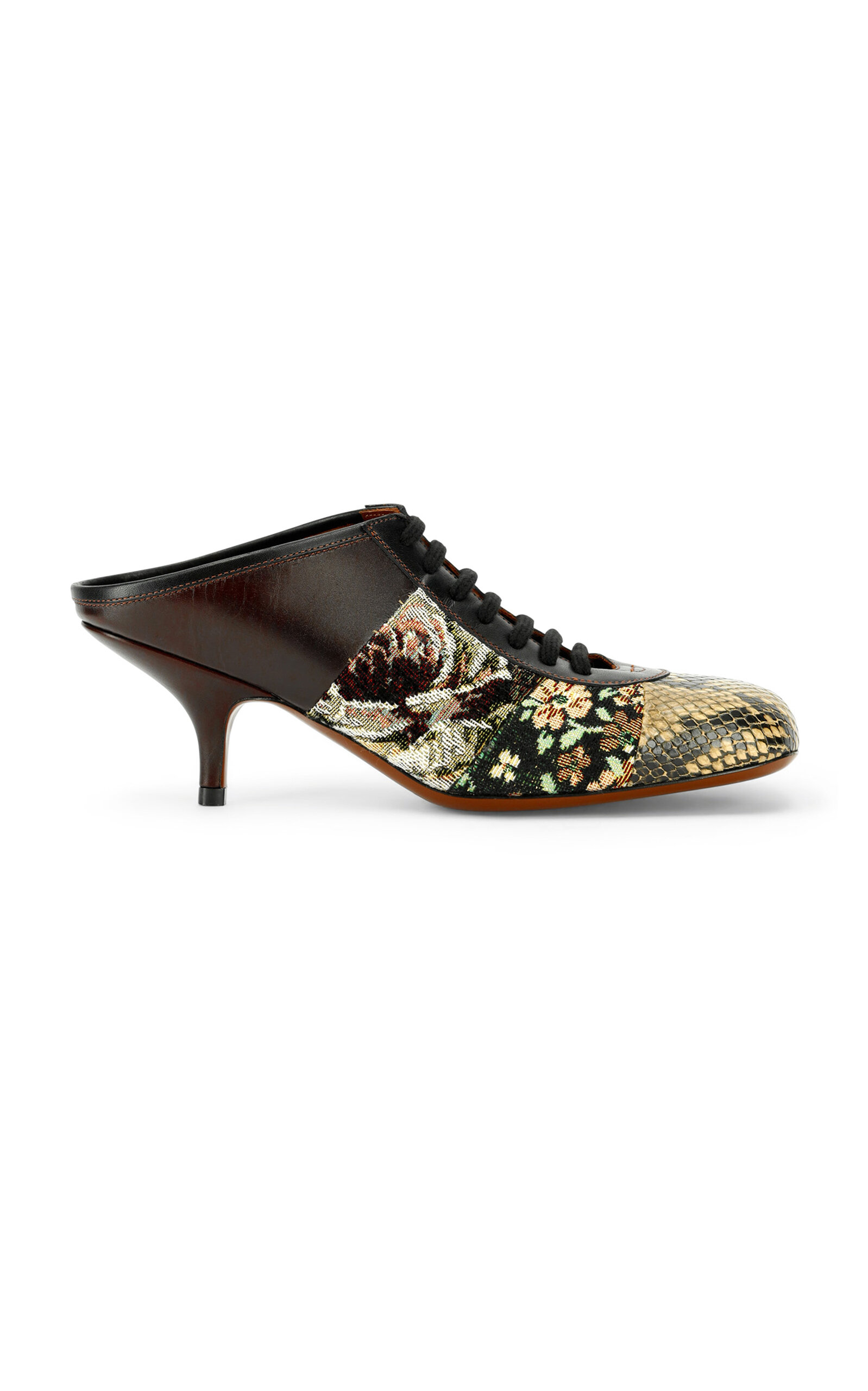Dries Van Noten - Snake-Printed Leather Mules - Multi - IT 40 - Moda Operandi
