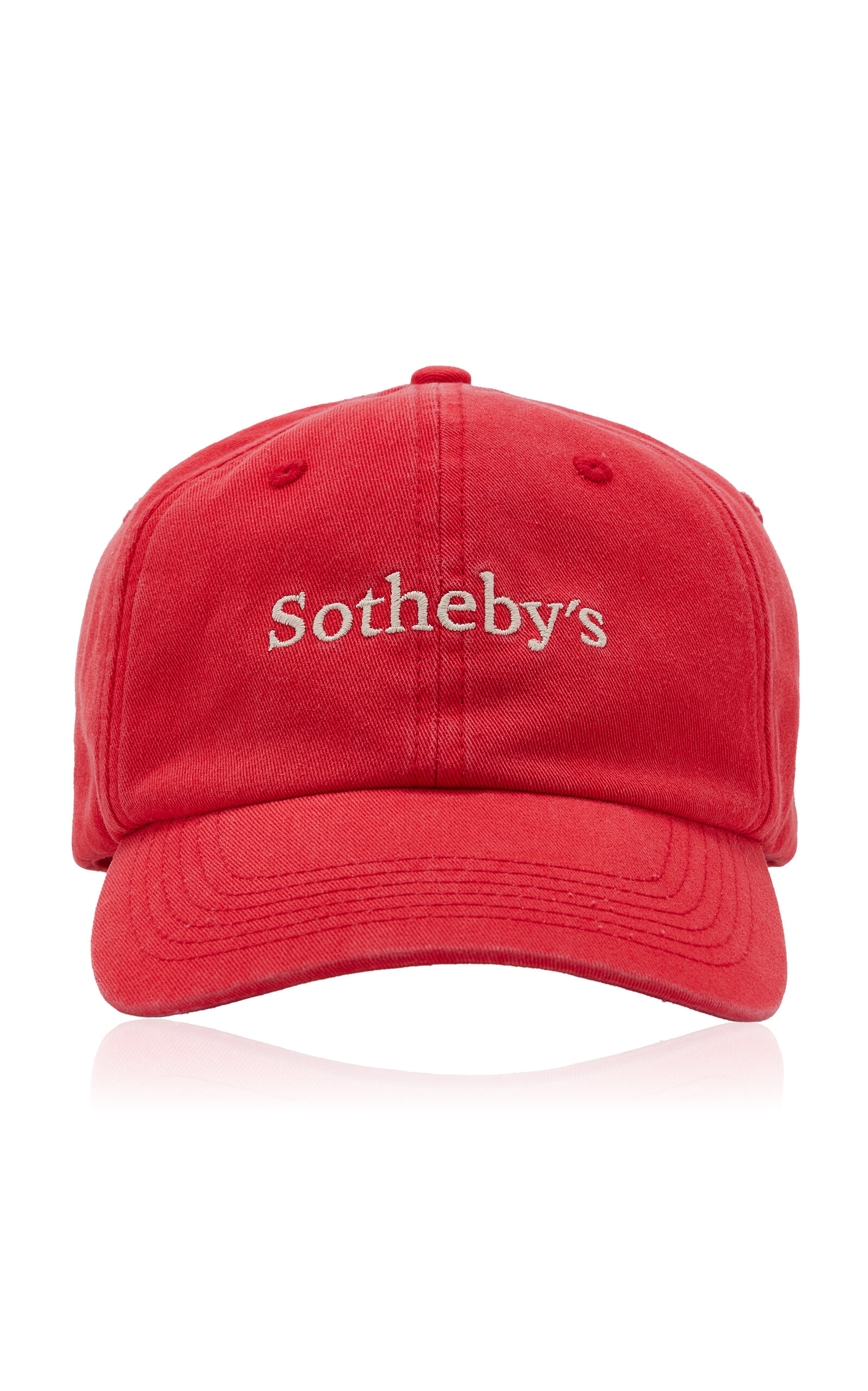 FRAME - x Sotheby's Cotton Baseball Cap - Red - OS - Moda Operandi