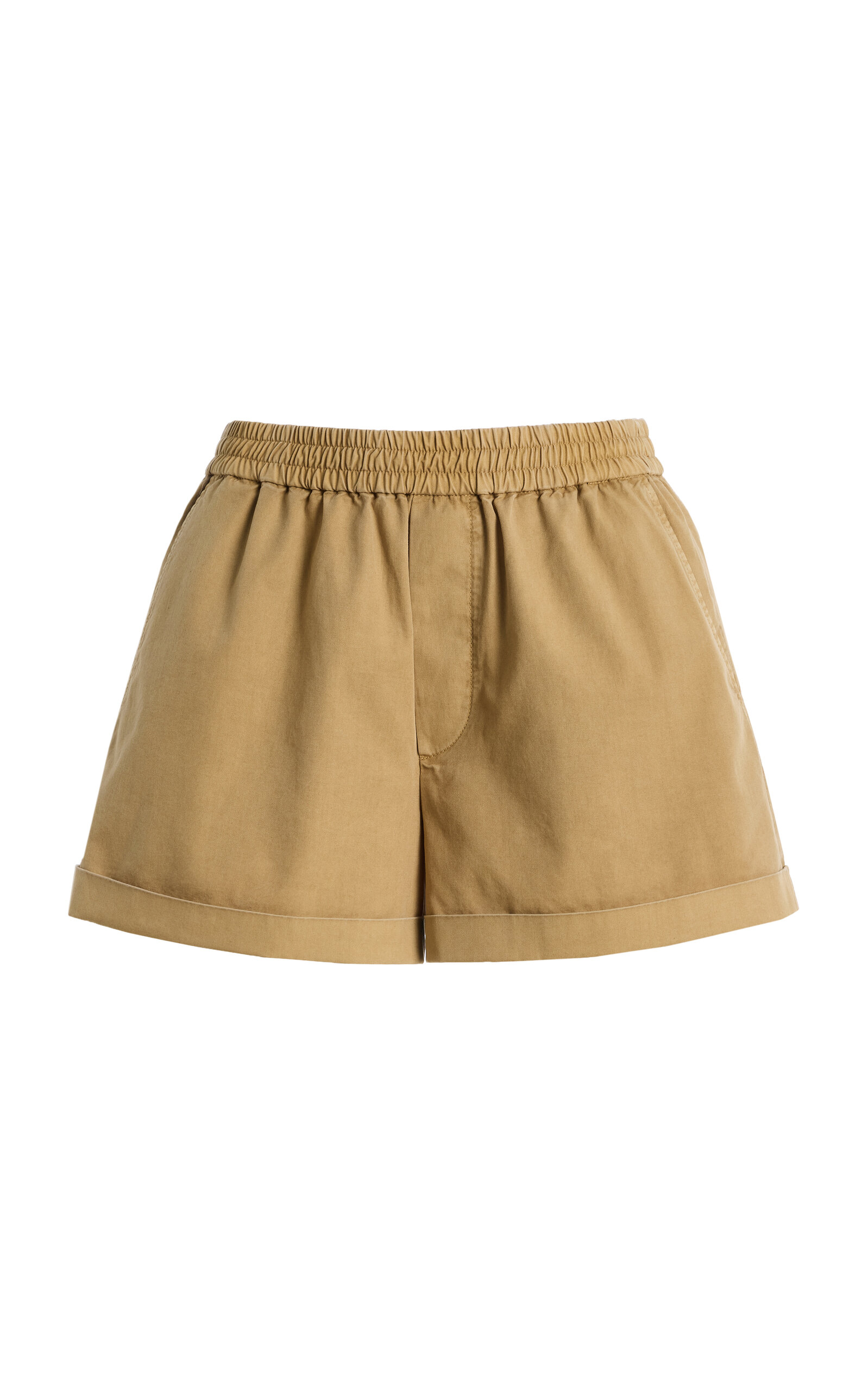 FRAME x Sotheby's Cuffed Cotton Mini Shorts - Moda Operandi