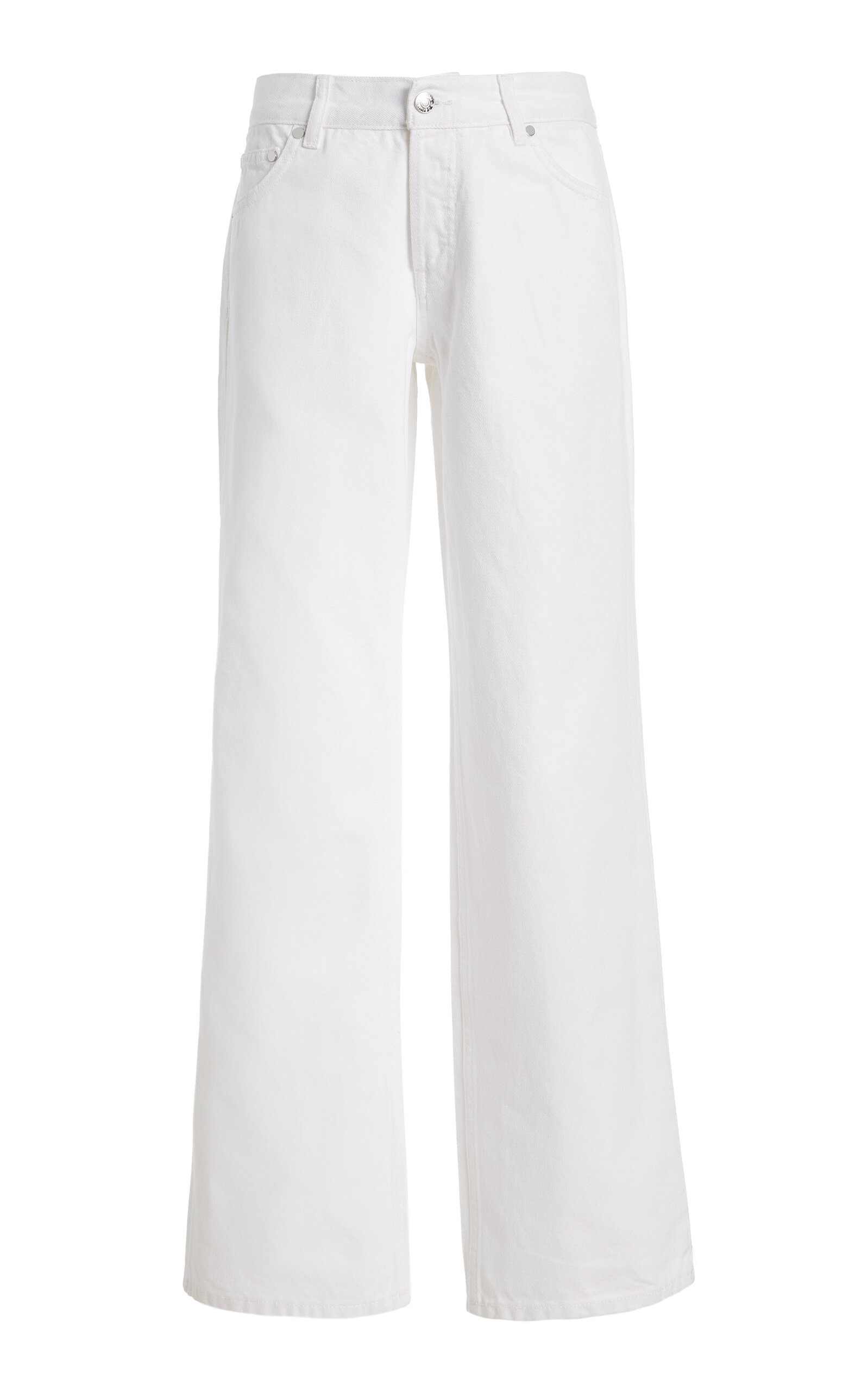 Eb Denim Baggy Rigid Low-rise Wide-leg Jeans In White