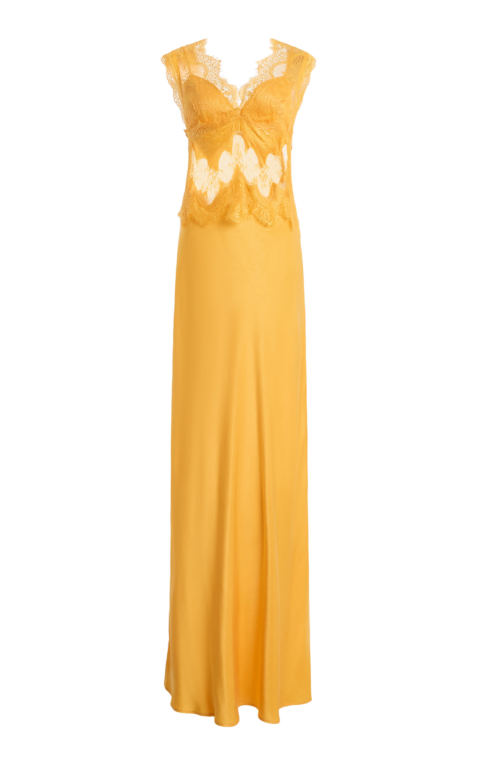 Third Form Exclusive Visions Satin Maxi Dress In Yellow